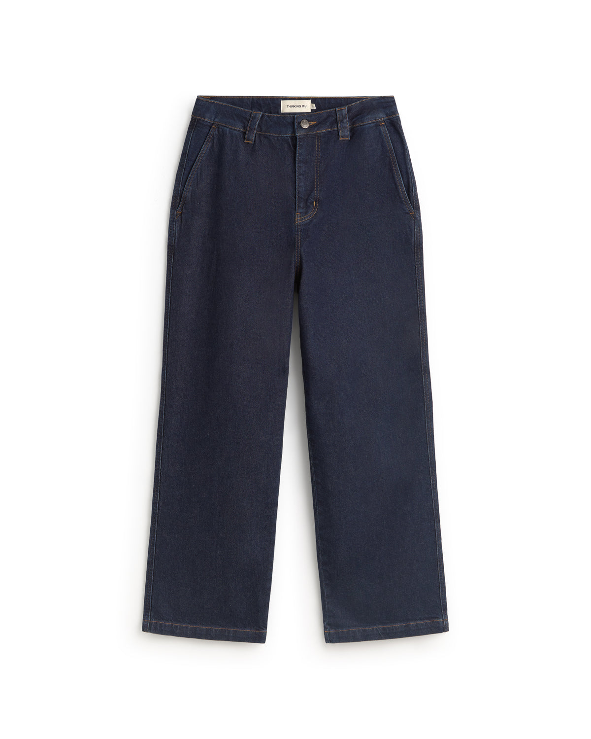 Jeans loose dark navy Marc sostenible silueta - 1