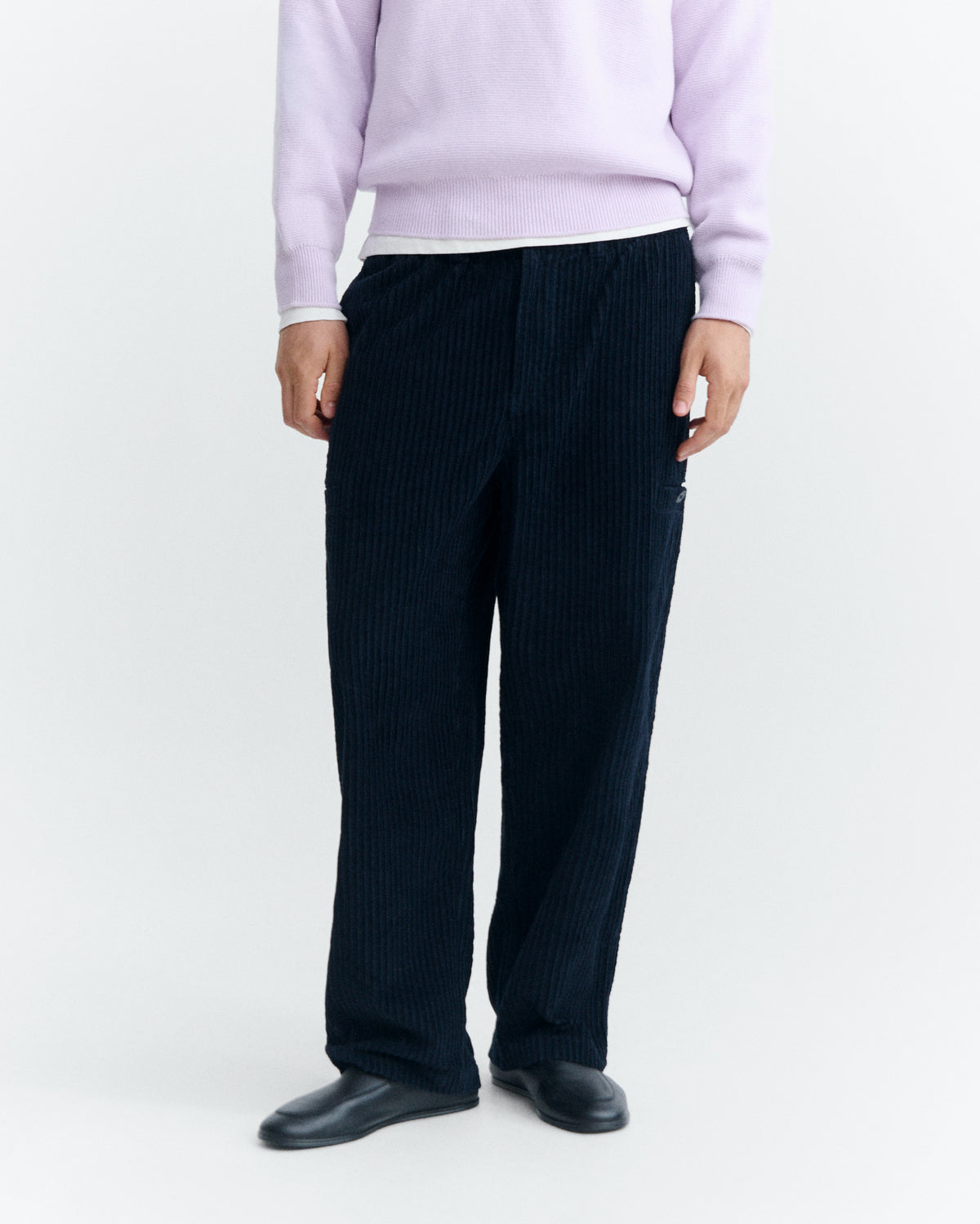Pantalón relaxed cargo pana navy Maxwell sostenible - 2