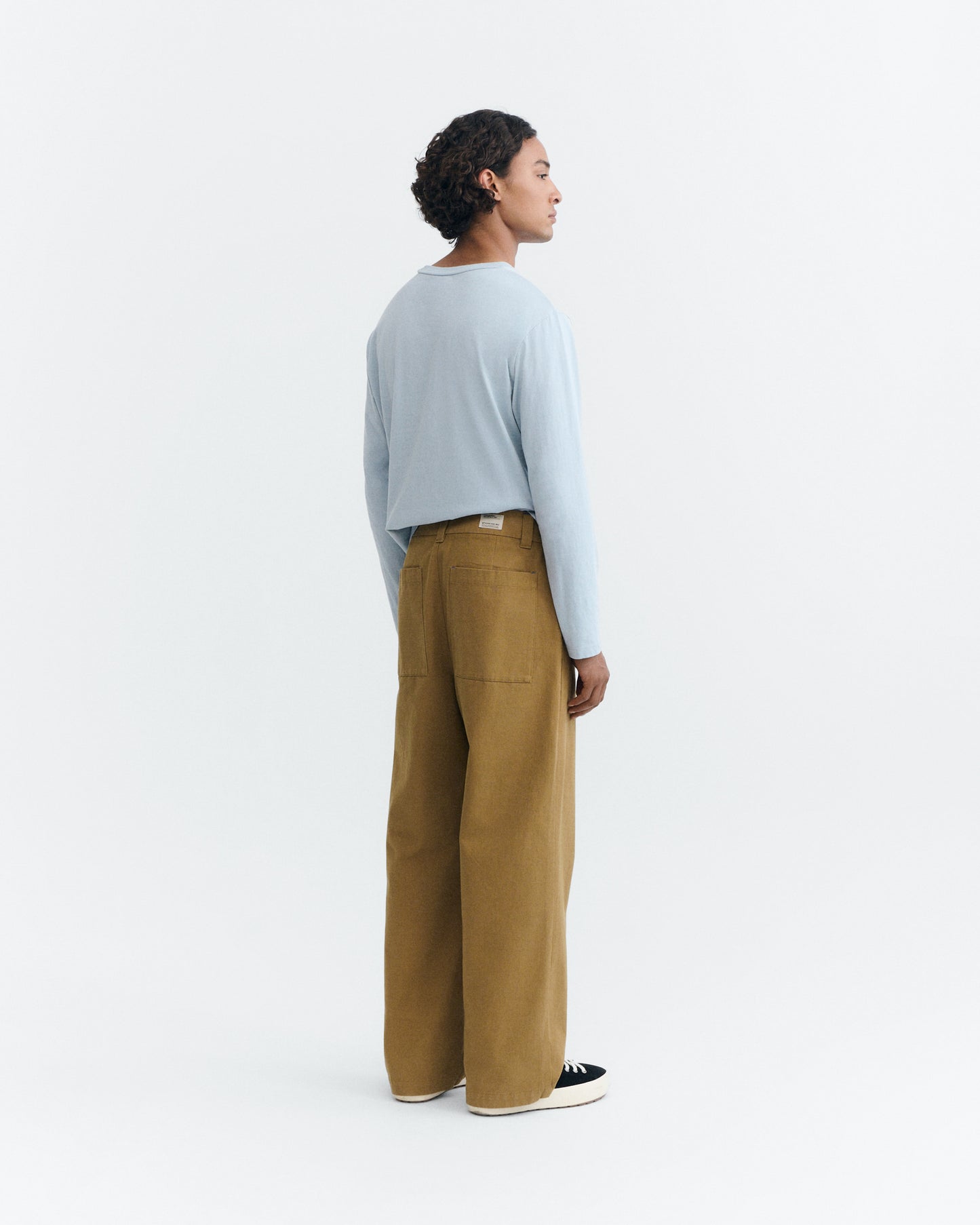 Pantalón loose marrón Marc sostenible - 4