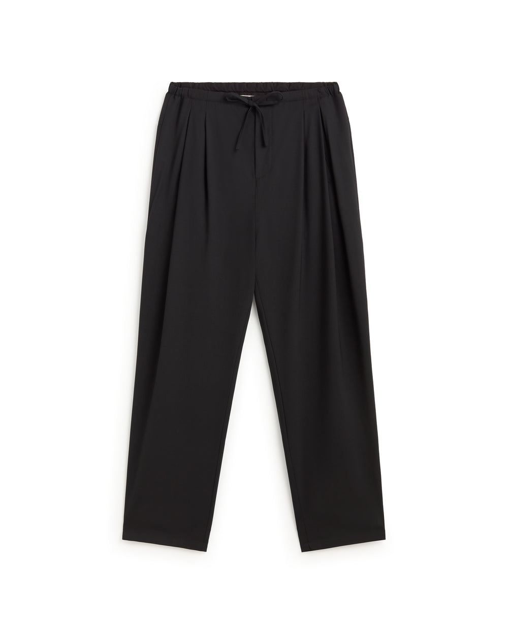 Pantalón pinza lana fría negro Robert sostenible silueta - 1
