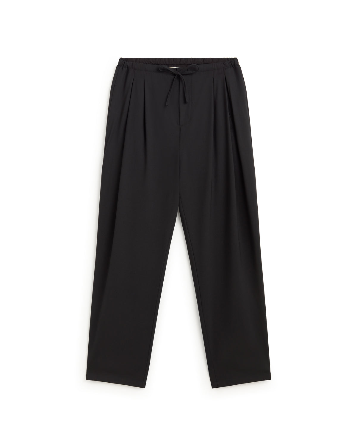 Pantalón pinza lana fría negro Robert sostenible silueta - 1
