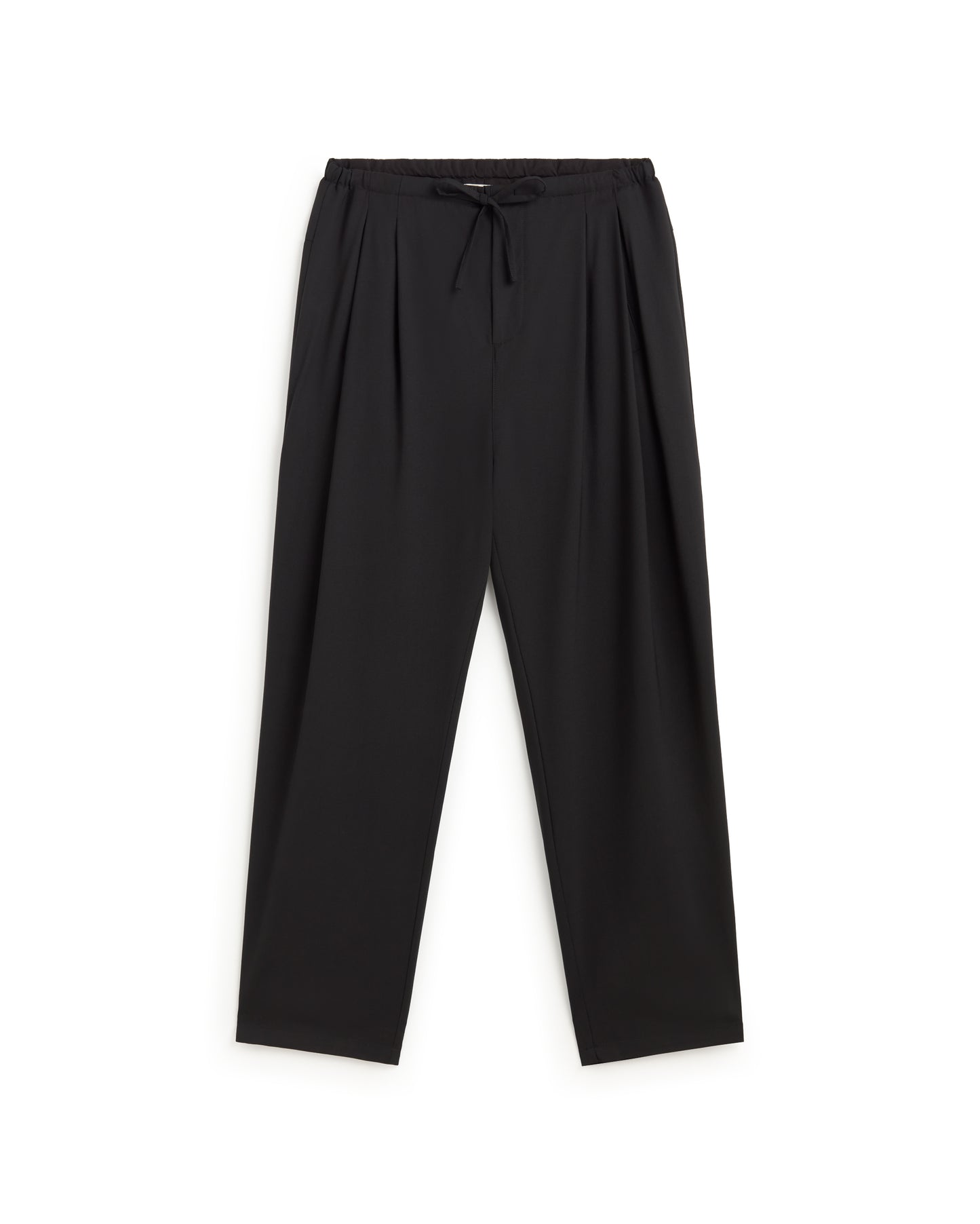 Pantalón pinza lana fría negro Robert sostenible silueta - 1