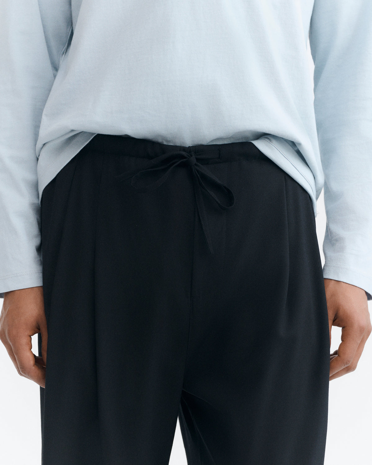 Pantalón pinza lana fría negro Robert sostenible - 3