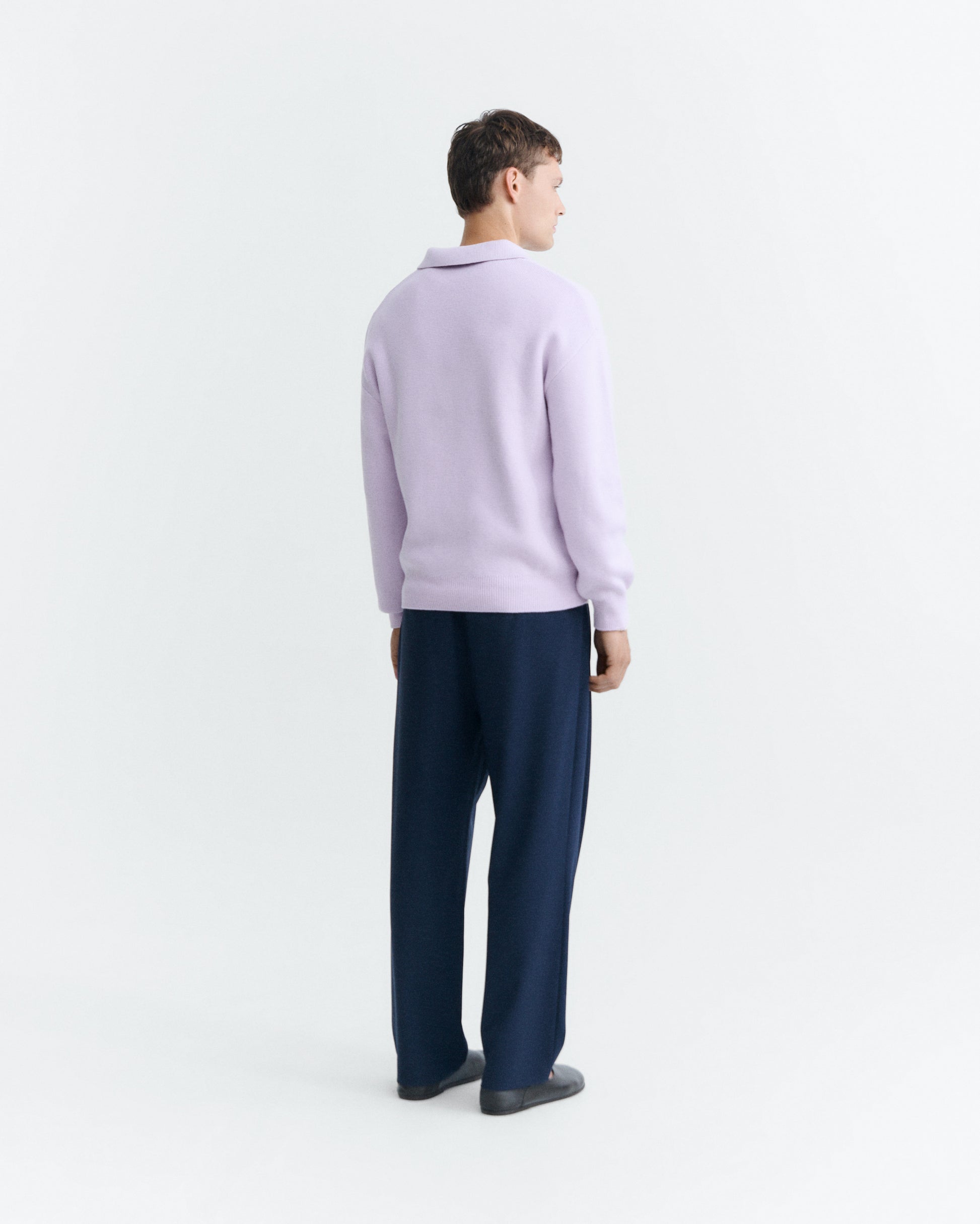 Pantalón pinza lana fría navy Robert sostenible - 4