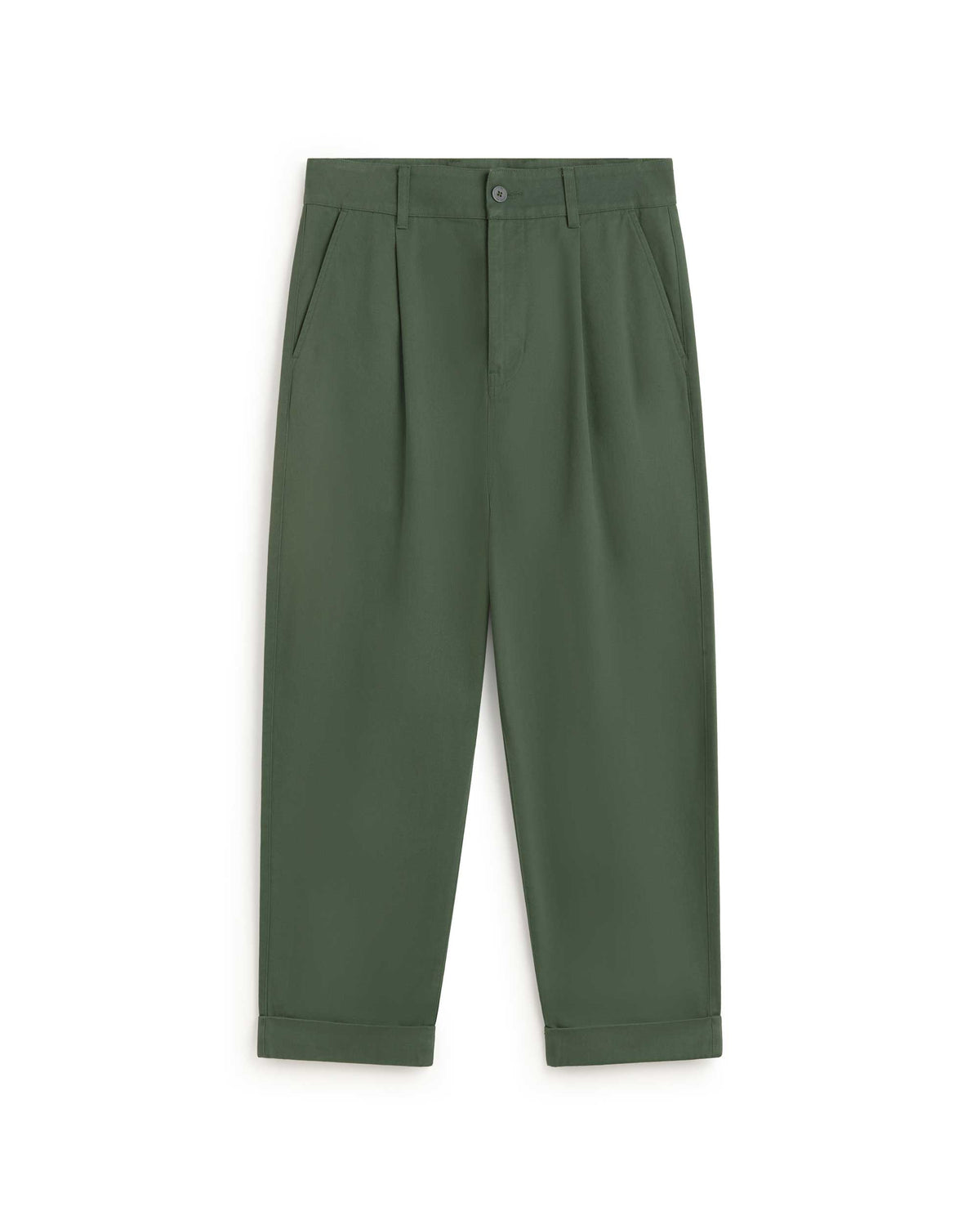Pantalón carrot verde Friend sostenible silueta - 1