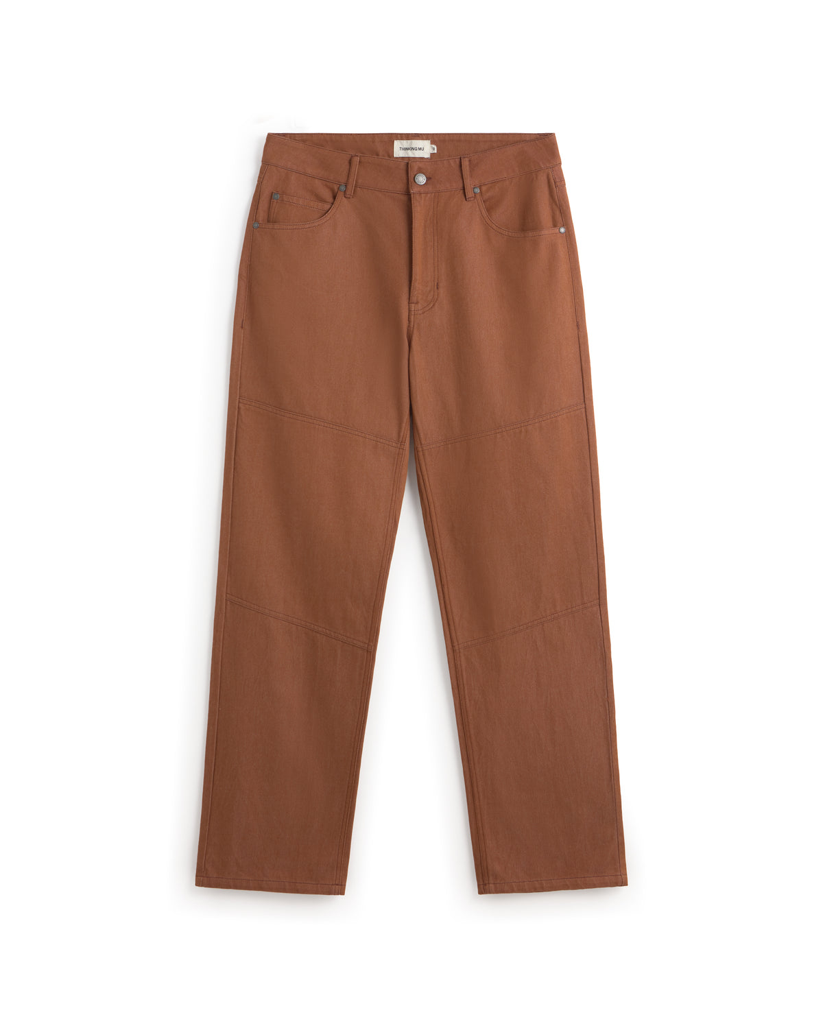 Pantalón denim tinte natural  marrón Stan sostenible silueta - 1