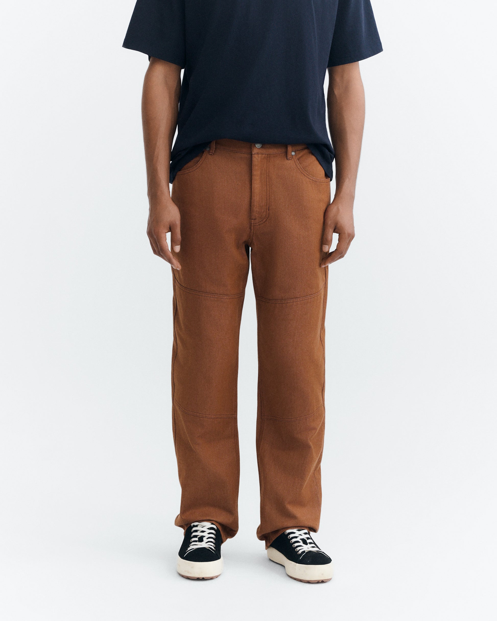 Pantalón denim tinte natural  marrón Stan sostenible - 3