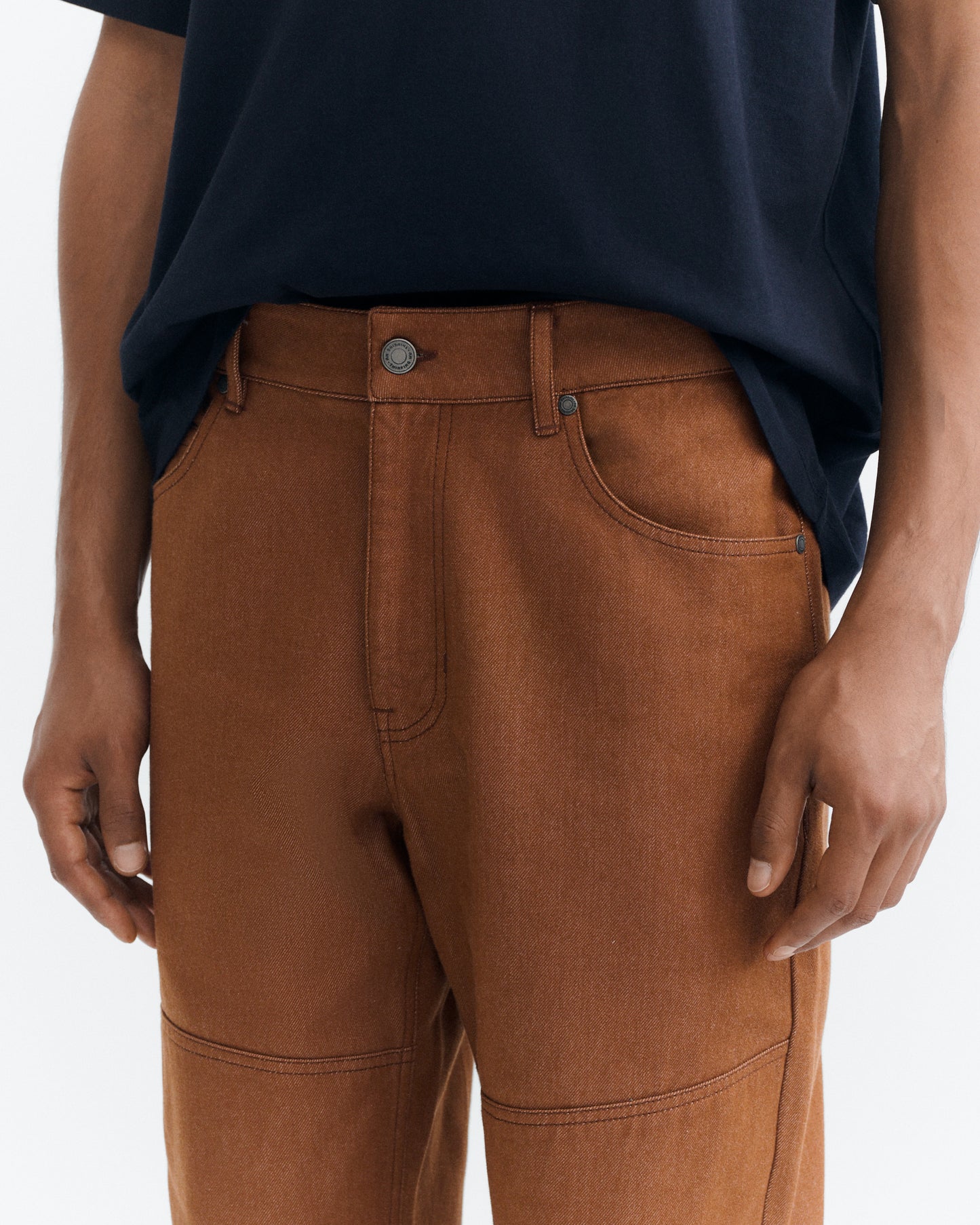 Pantalón denim tinte natural  marrón Stan sostenible - 4