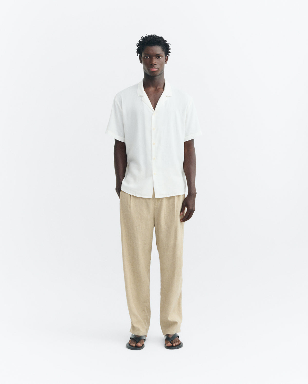Camisa blanca hemp Jules sostenible - 1