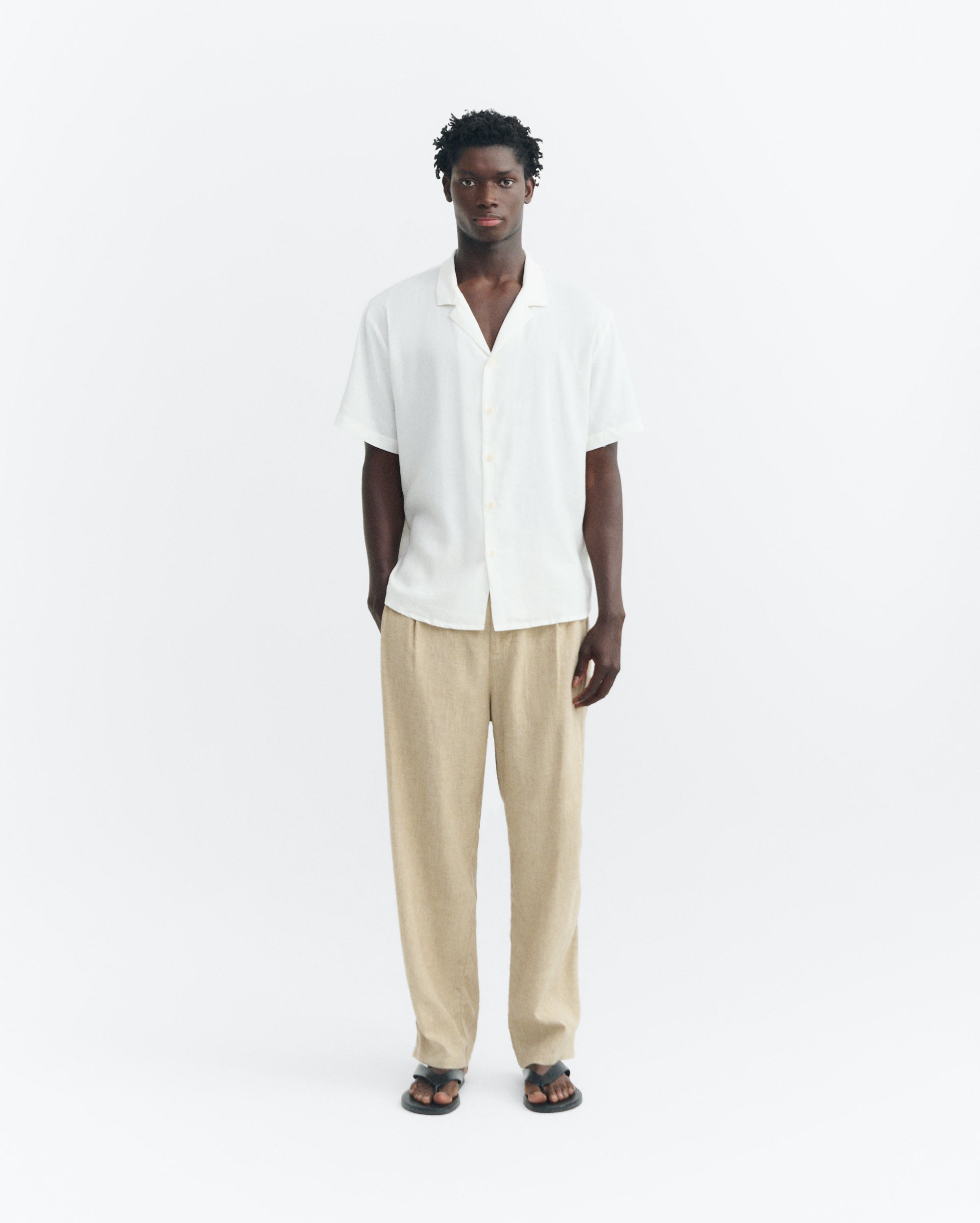 Camisa blanca hemp Jules sostenible - 1