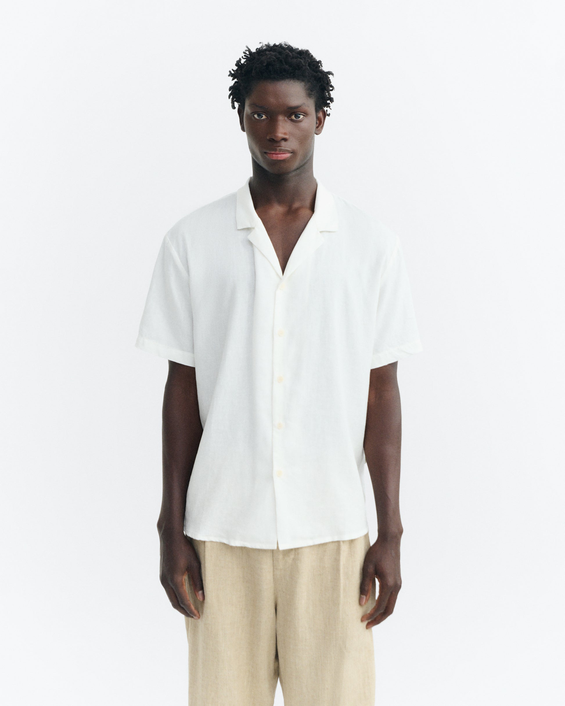Camisa blanca hemp Jules sostenible - 2