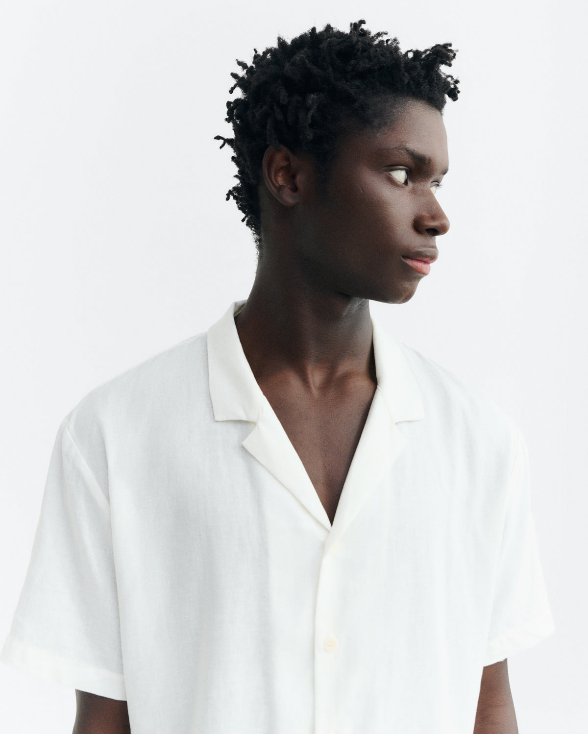 Camisa blanca hemp Jules sostenible - 3
