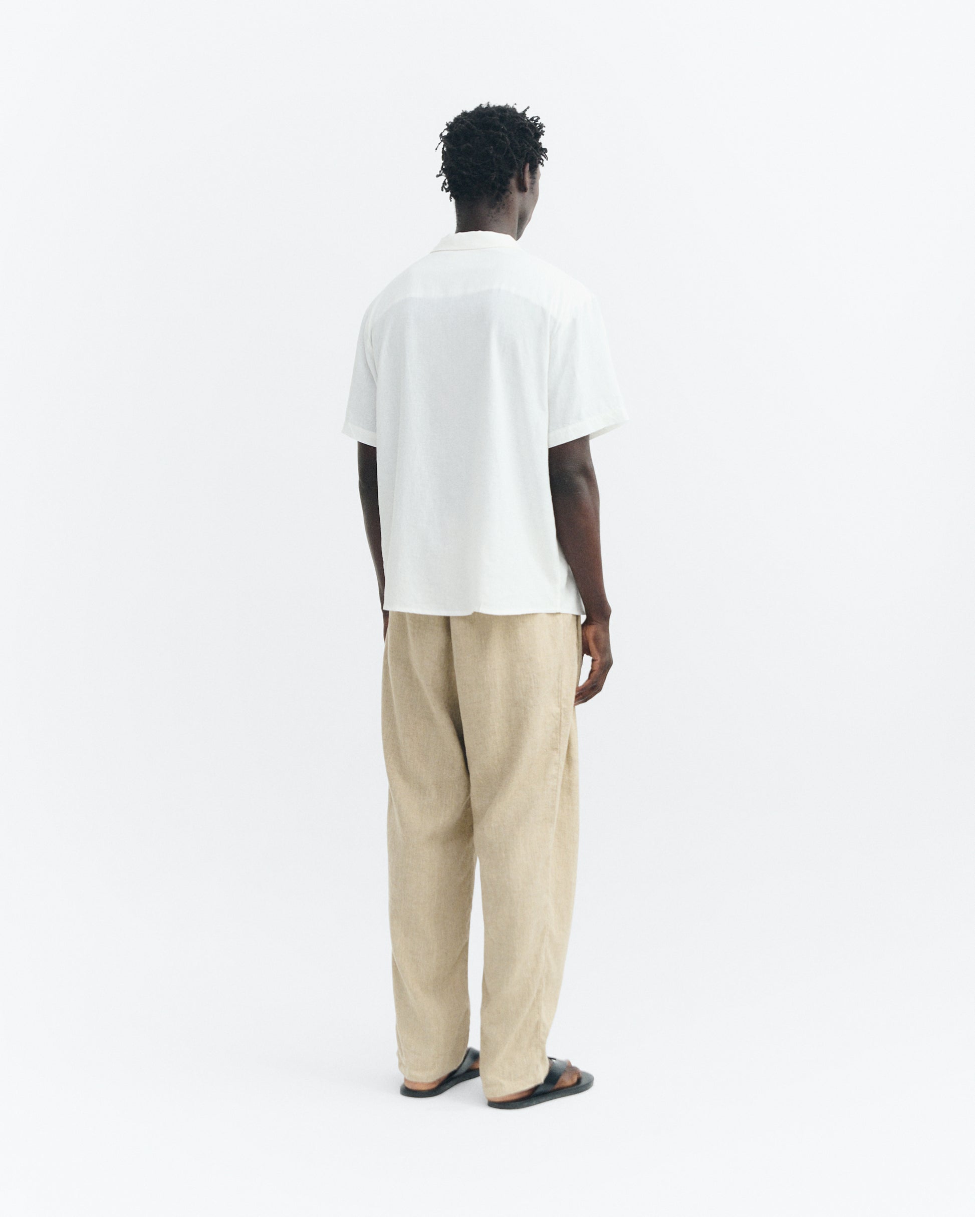 Camisa blanca hemp Jules sostenible - 4