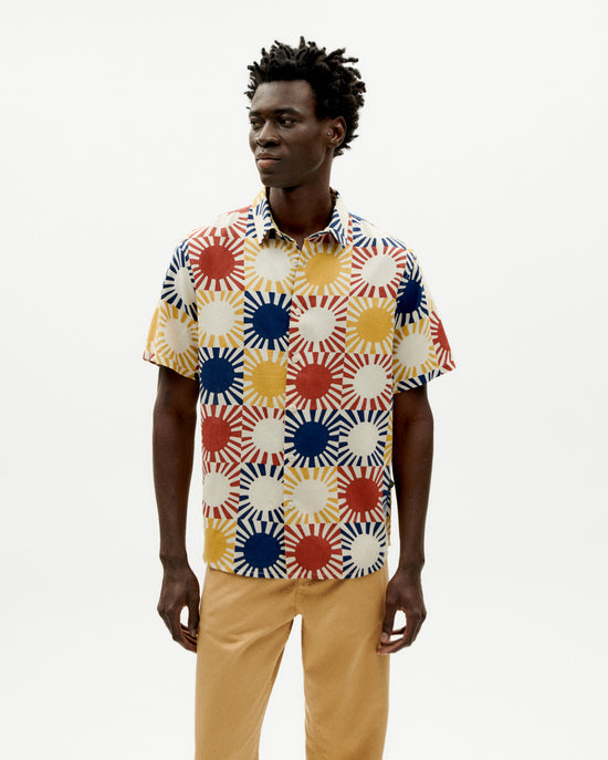 Camisa multicolor sol grid Tom sostenible -1