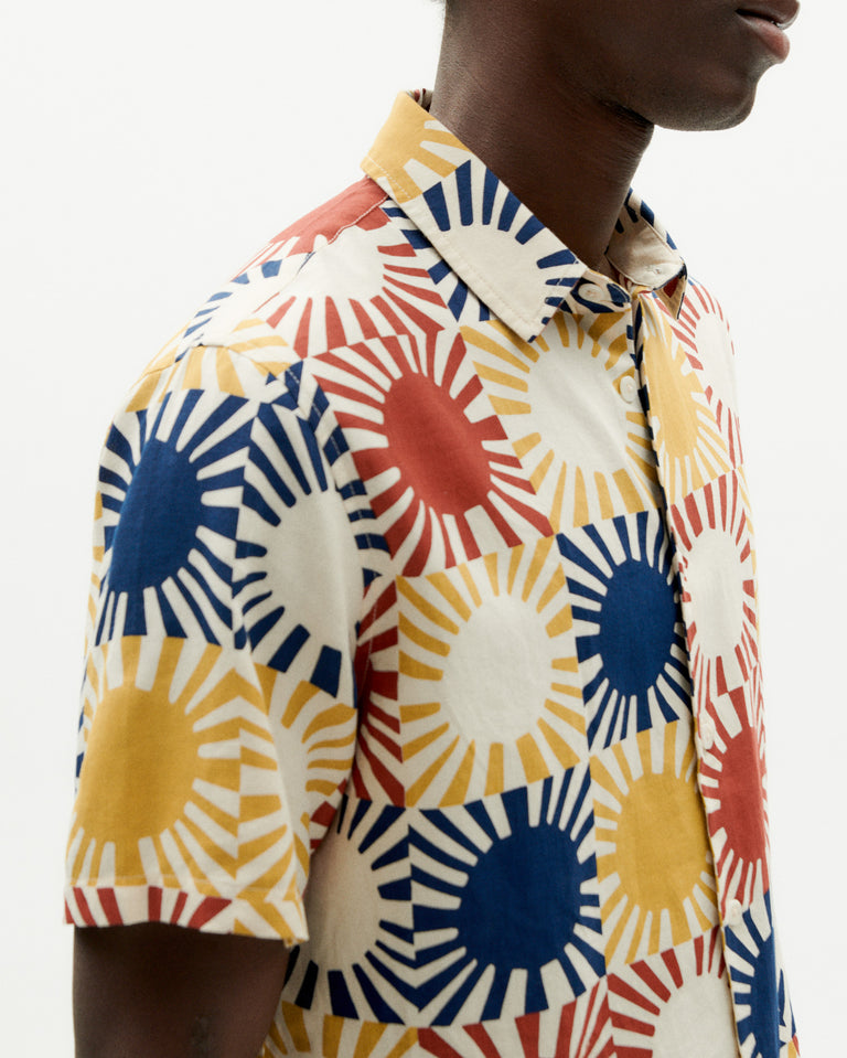 Camisa multicolor sol grid Tom sostenible -3