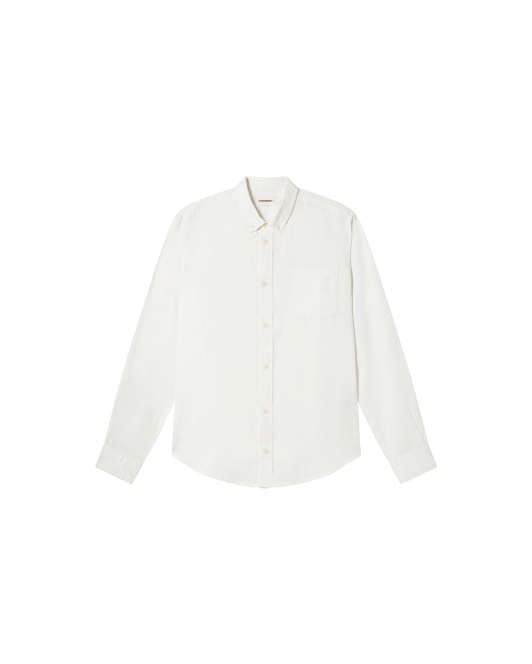 Camisa blanca hemp Ant sostenible - siluetaxx