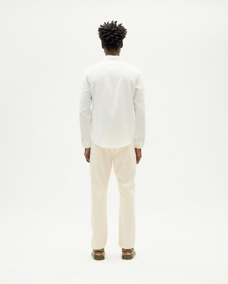 Camisa blanca hemp Ant sostenible - 4