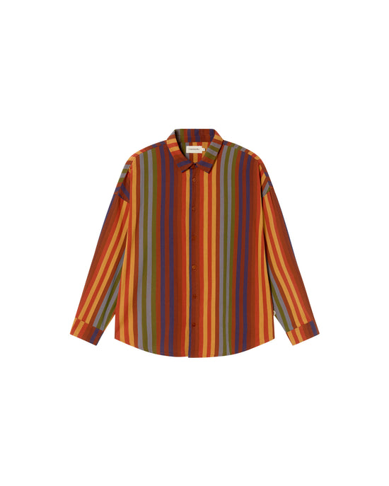Camisa multicolor rayas Haru sostenible - silueta 2