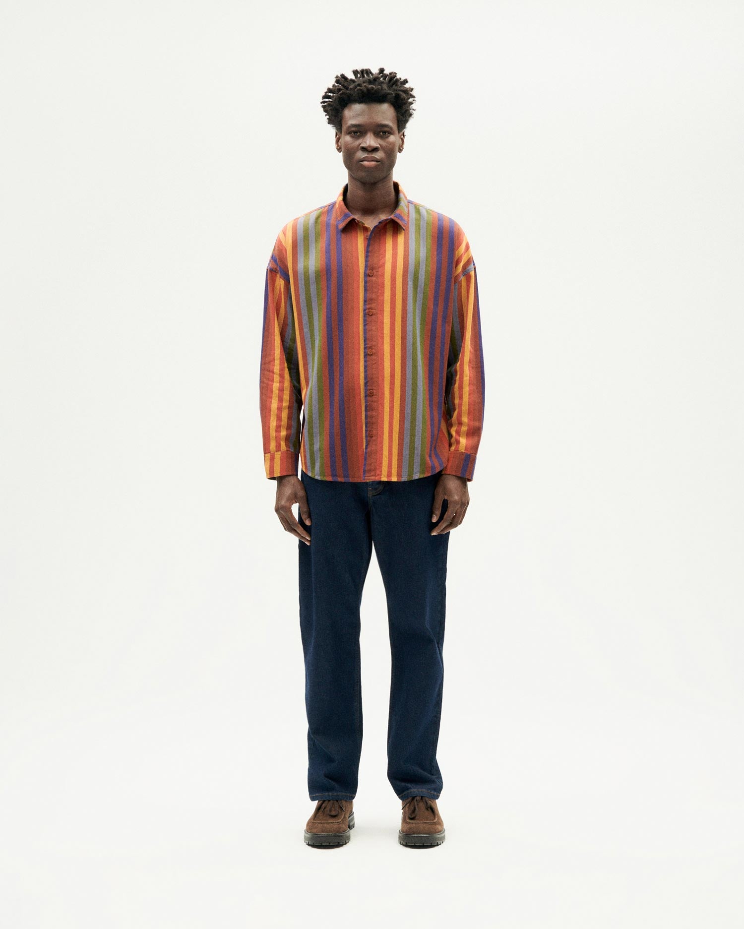 Camisa multicolor rayas Haru sostenible-2