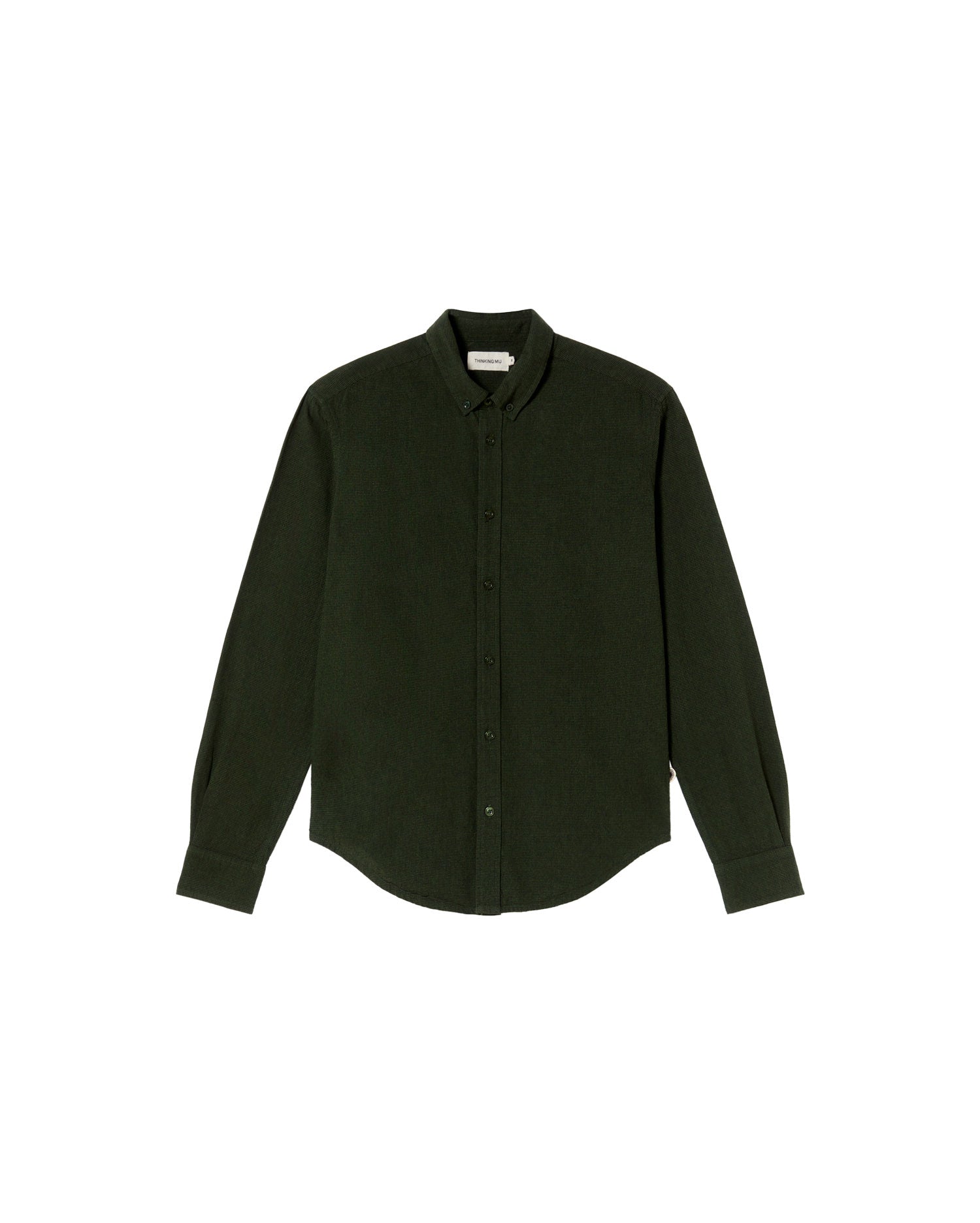 Camisa verde micro cuadros Ant sostenible - silueta 1