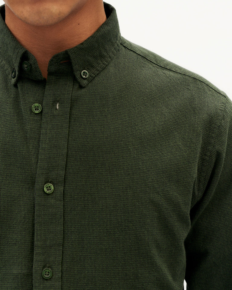 Camisa verde micro cuadros Ant sostenible-4