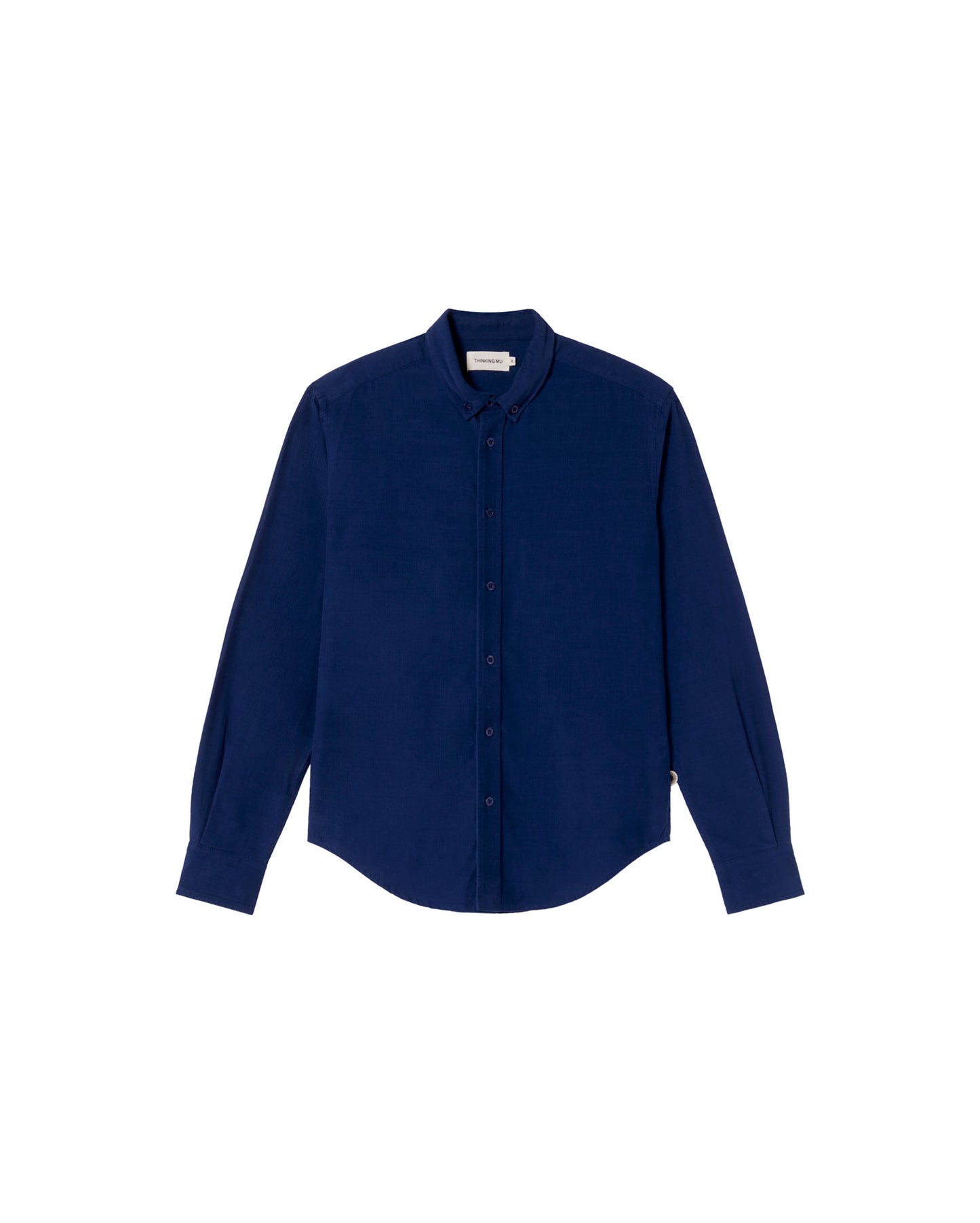 Camisa azul oscuro micropana Ant sostenible - silueta 1