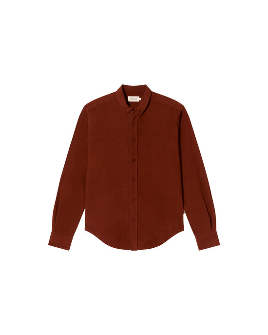 Camisa marrón micropana Ant sostenible - silueta 1