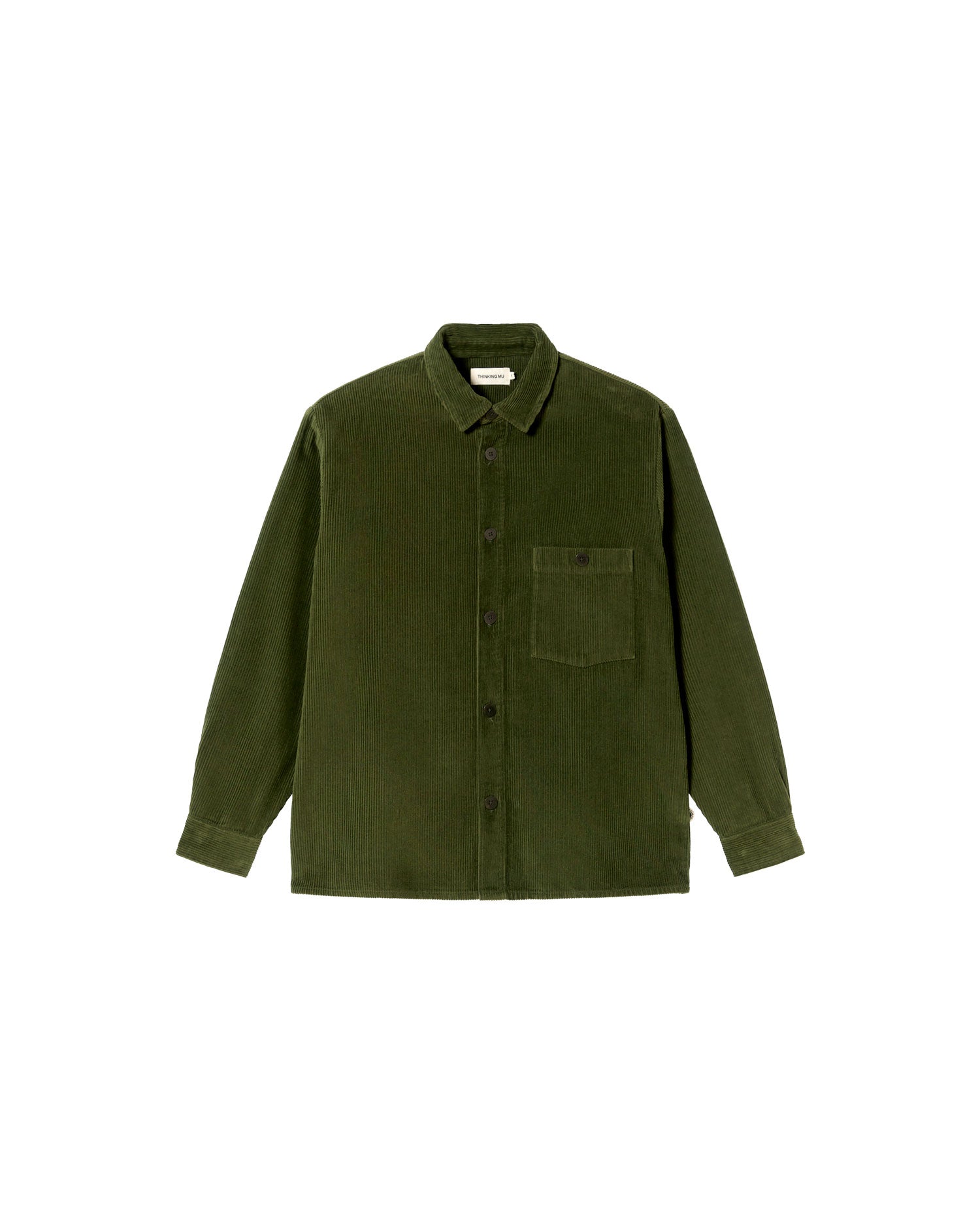 Sobrecamisa verde pana Theo sostenible - silueta 1