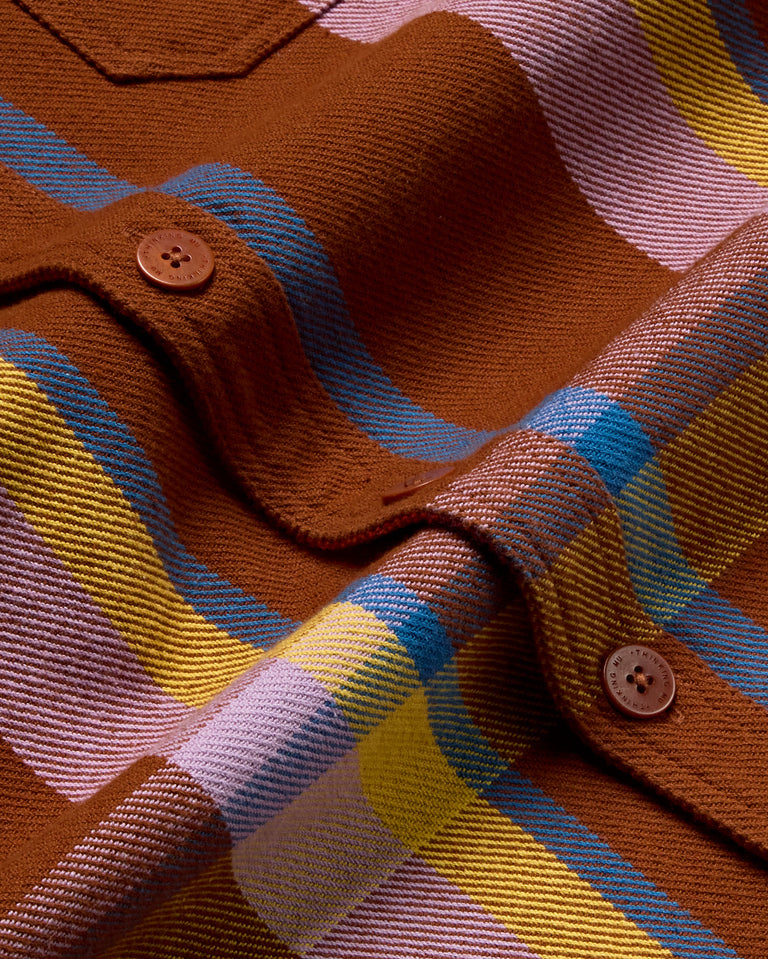 Sobrecamisa marrón charlie blanket Lucas sostenible-silueta-2