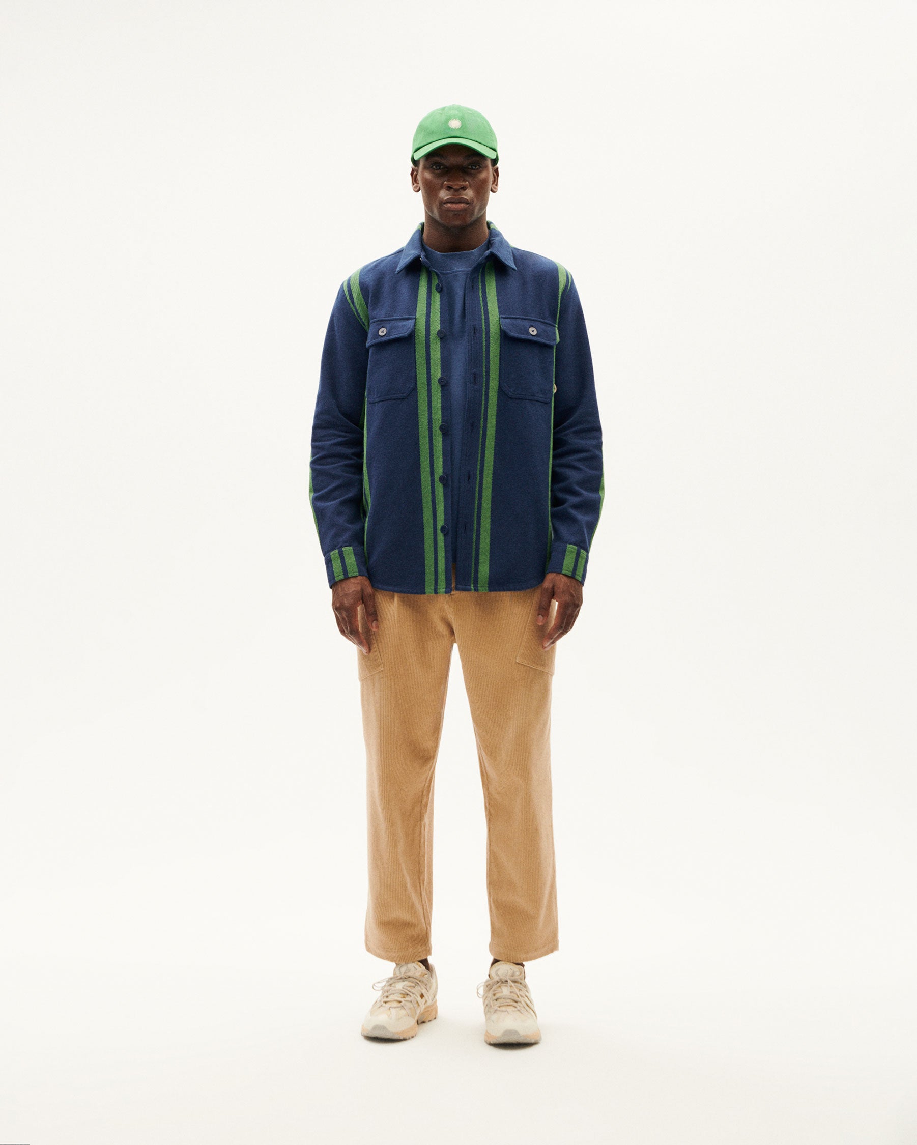 Sobrecamisa azul college blanket Lucas sostenible-2