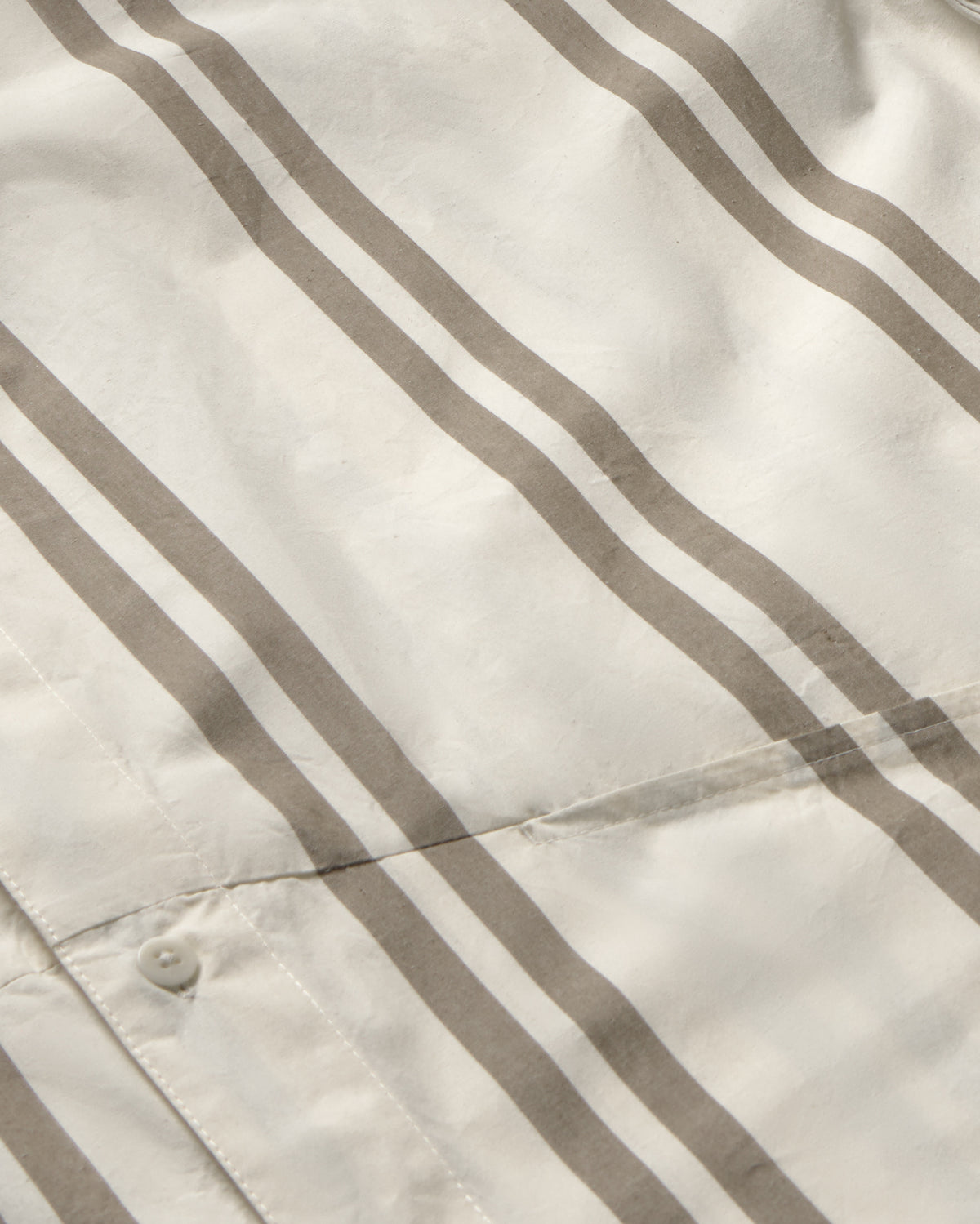 Camisa rayas marrón Jim sostenible - silueta 2