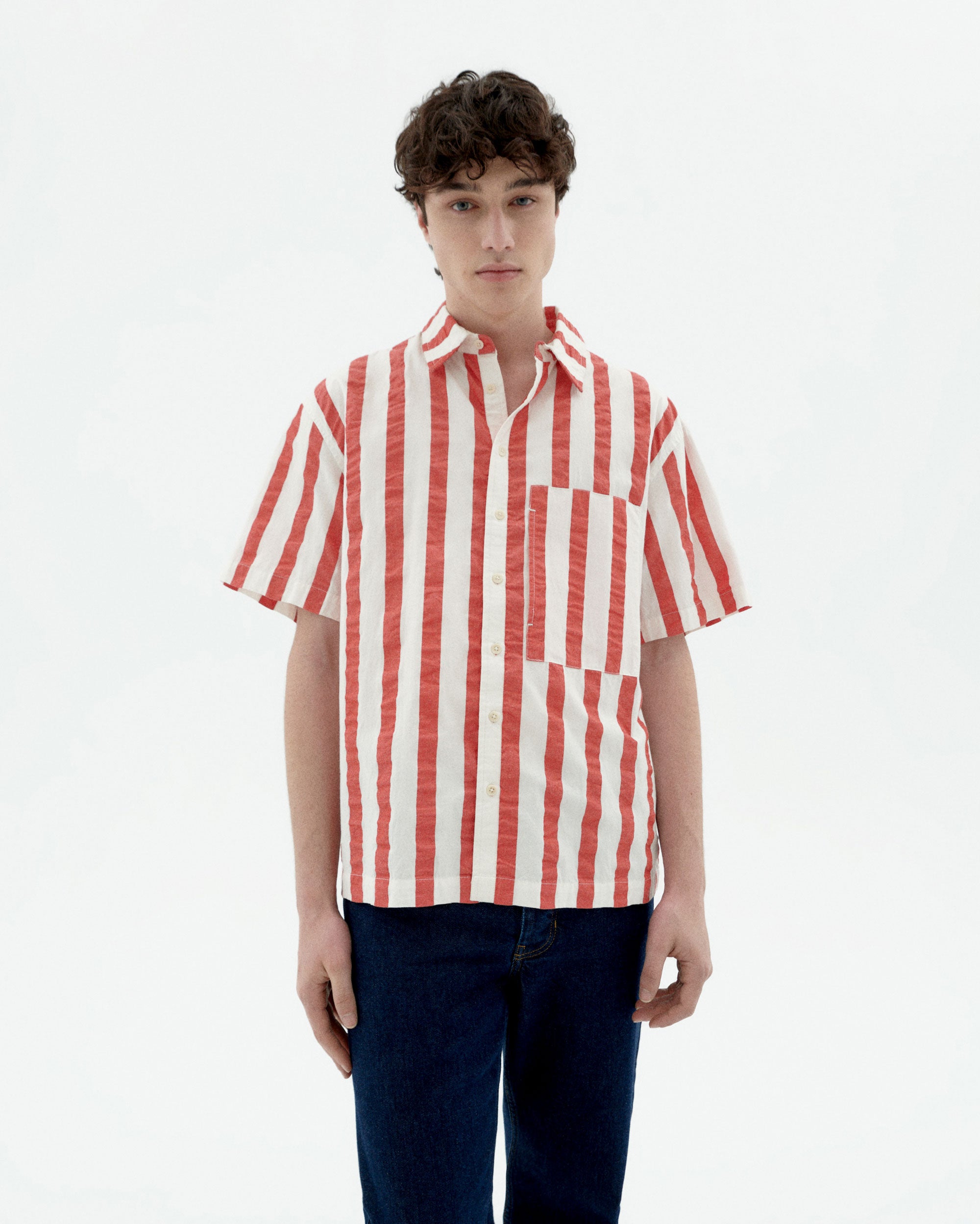 Camisa rayas rojas Kurt sostenible-1