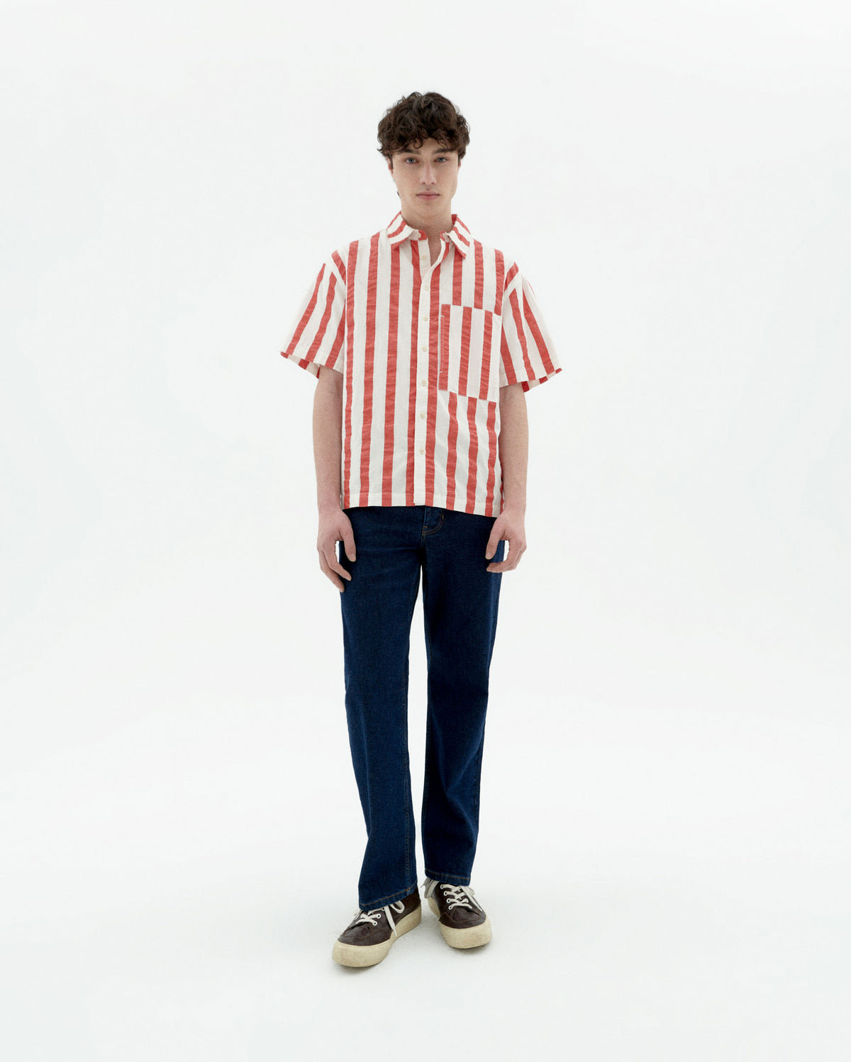 Camisa rayas rojas Kurt sostenible-3