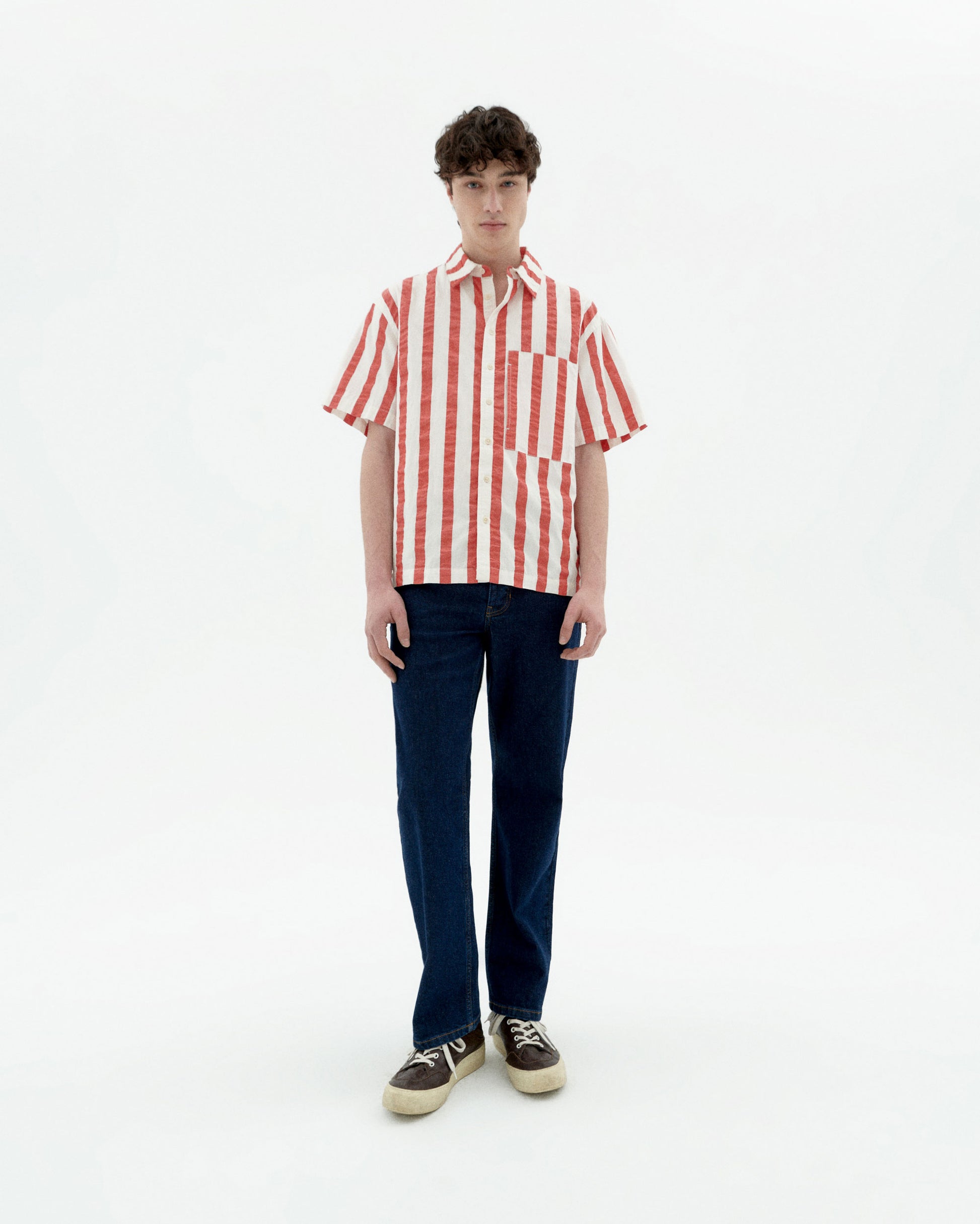 Camisa rayas rojas Kurt sostenible-3