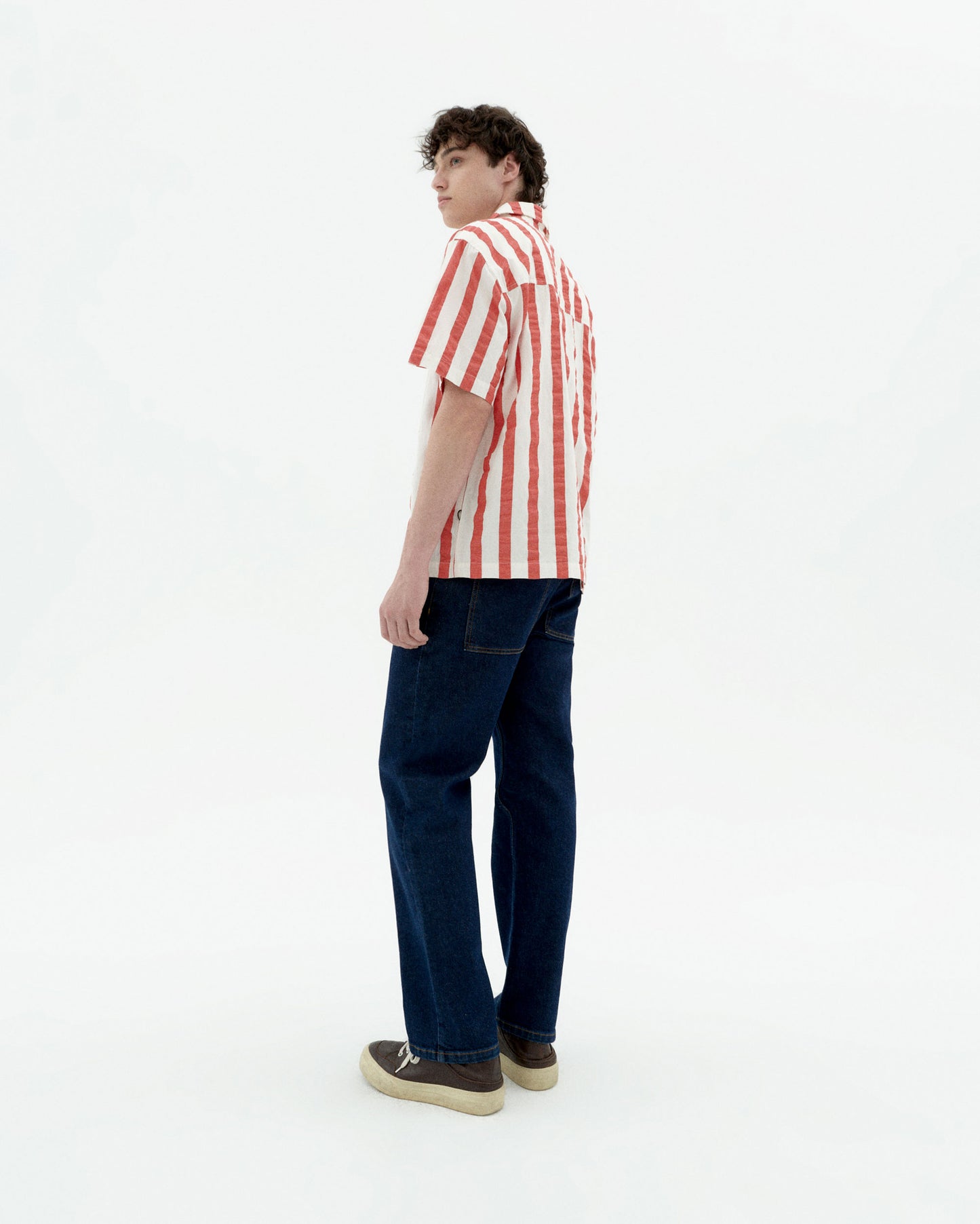 Camisa rayas rojas Kurt sostenible-4