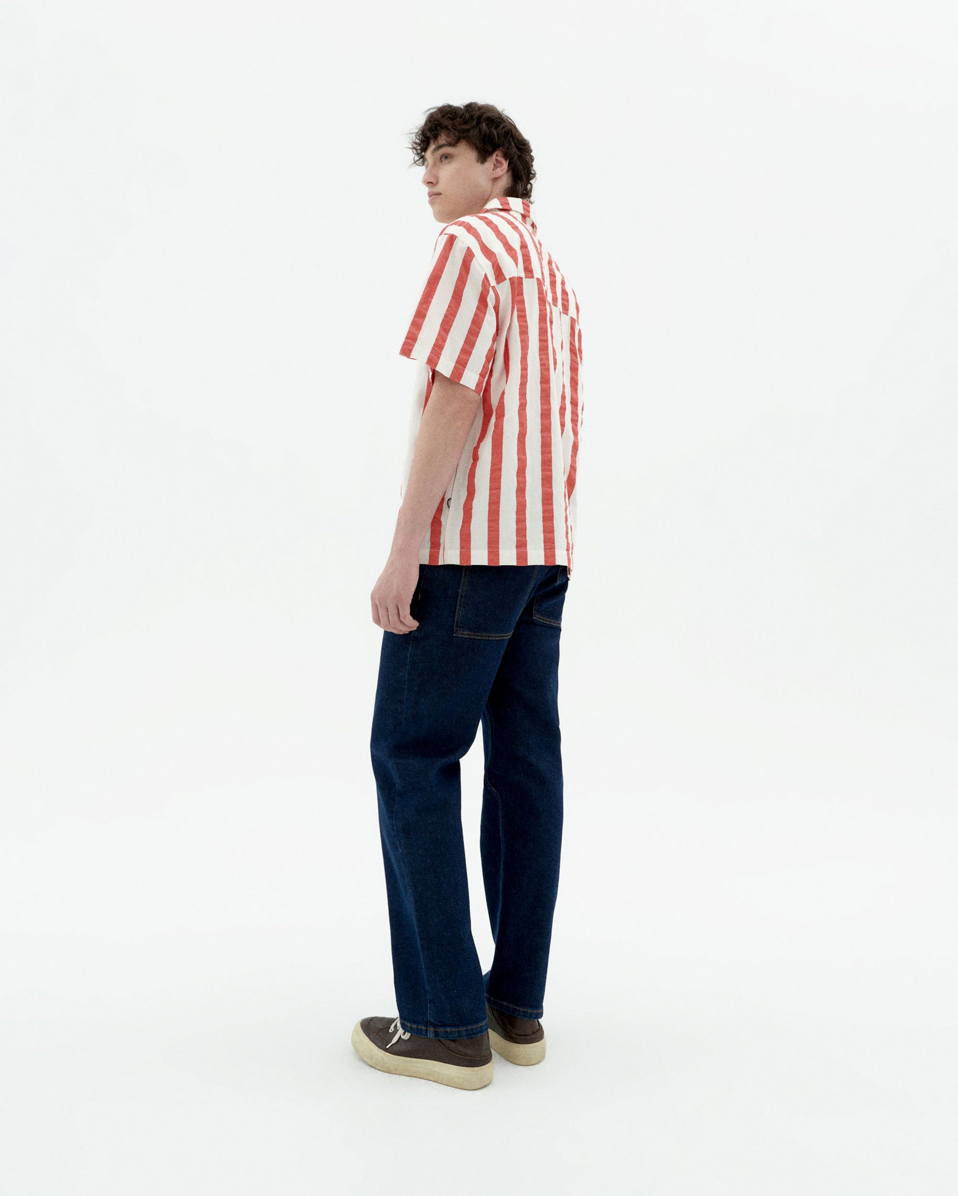 Camisa rayas rojas Kurt sostenible-4