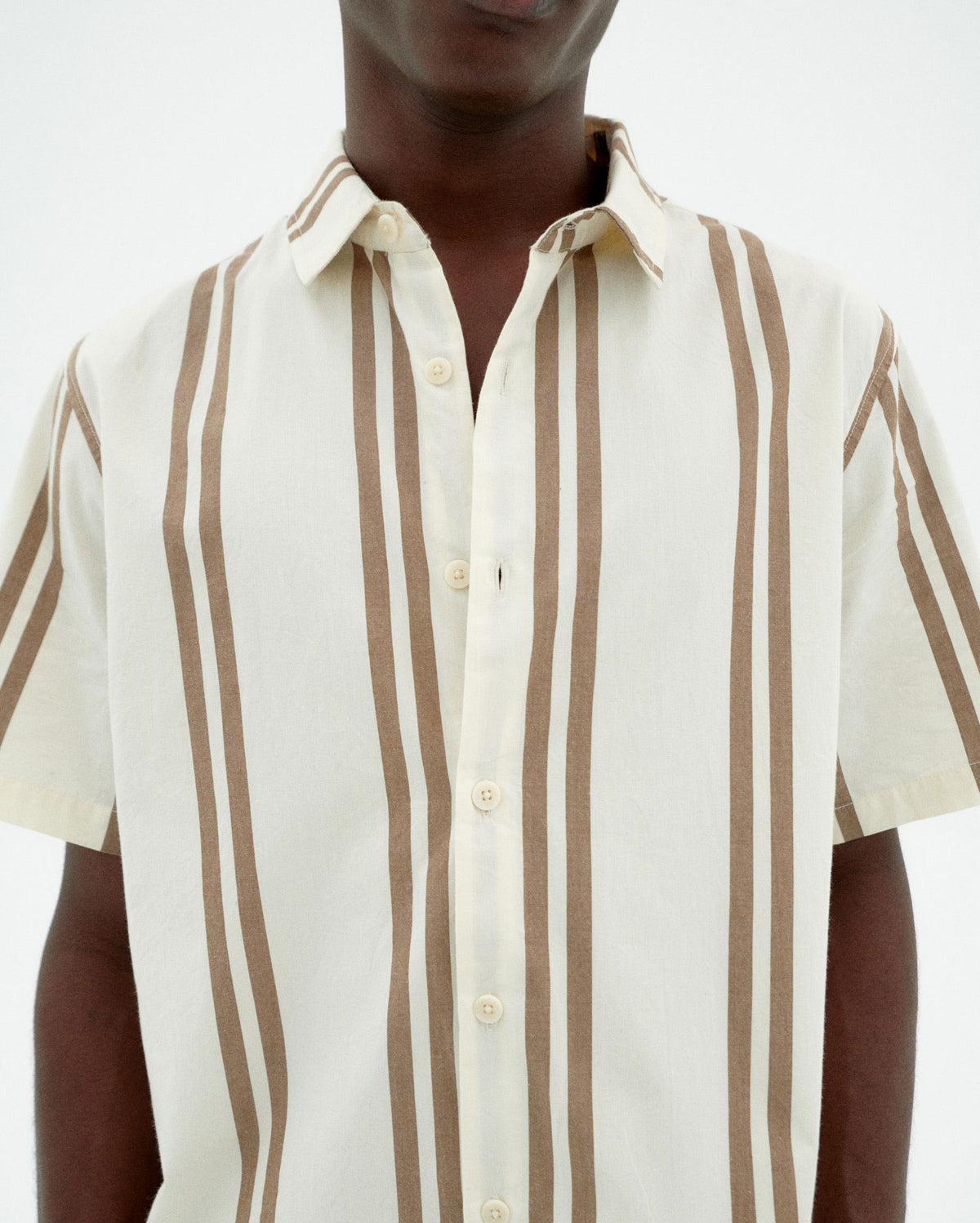 Camisa rayas marrón Tom sostenible-3