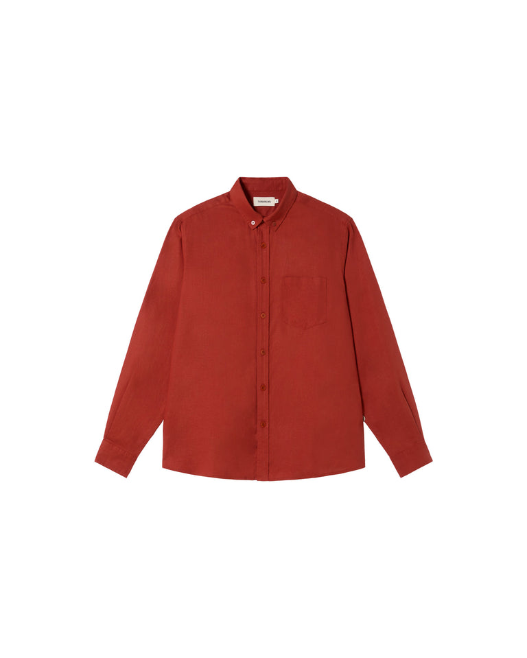 Camisa roja hemp Ant sostenible-silueta-1