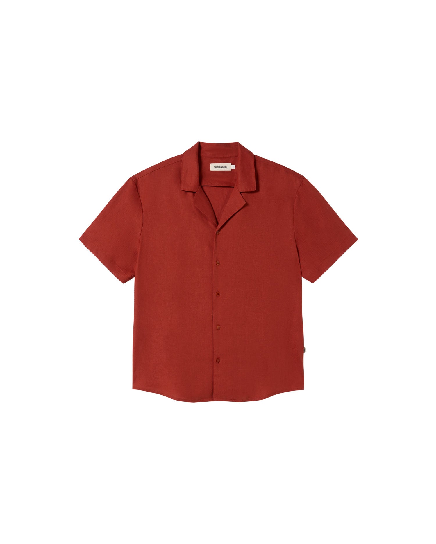 Camisa roja hemp Jules sostenible - silueta 1