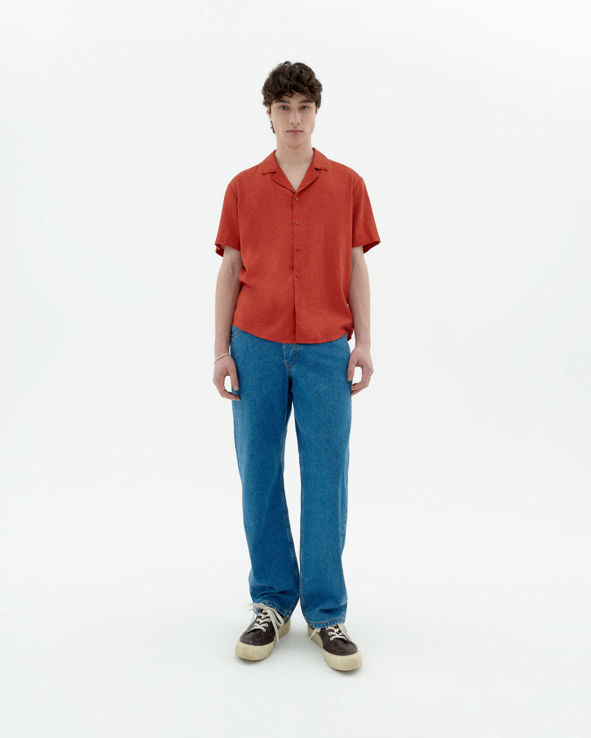 Camisa roja hemp Jules sostenible-3