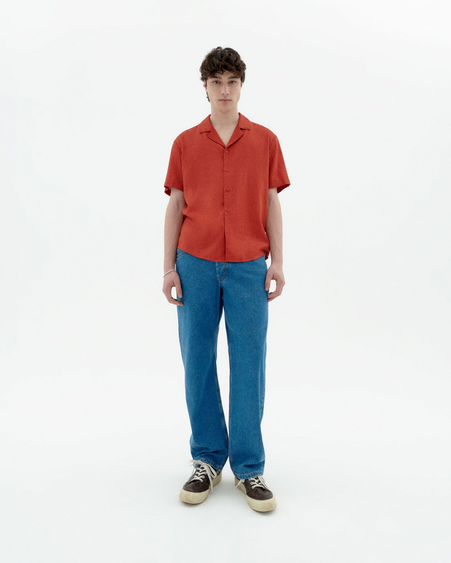 Camisa roja hemp Jules sostenible-3
