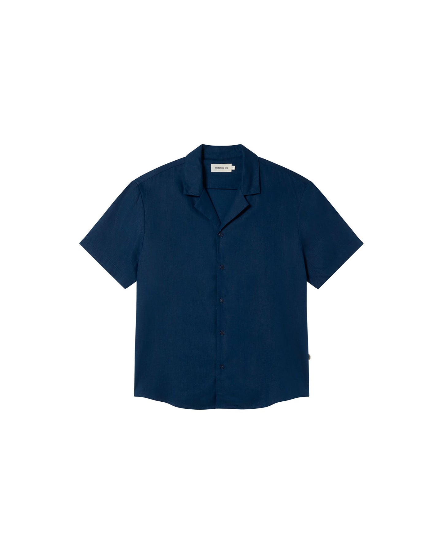 Camisa azul hemp Jules sostenible - silueta 1