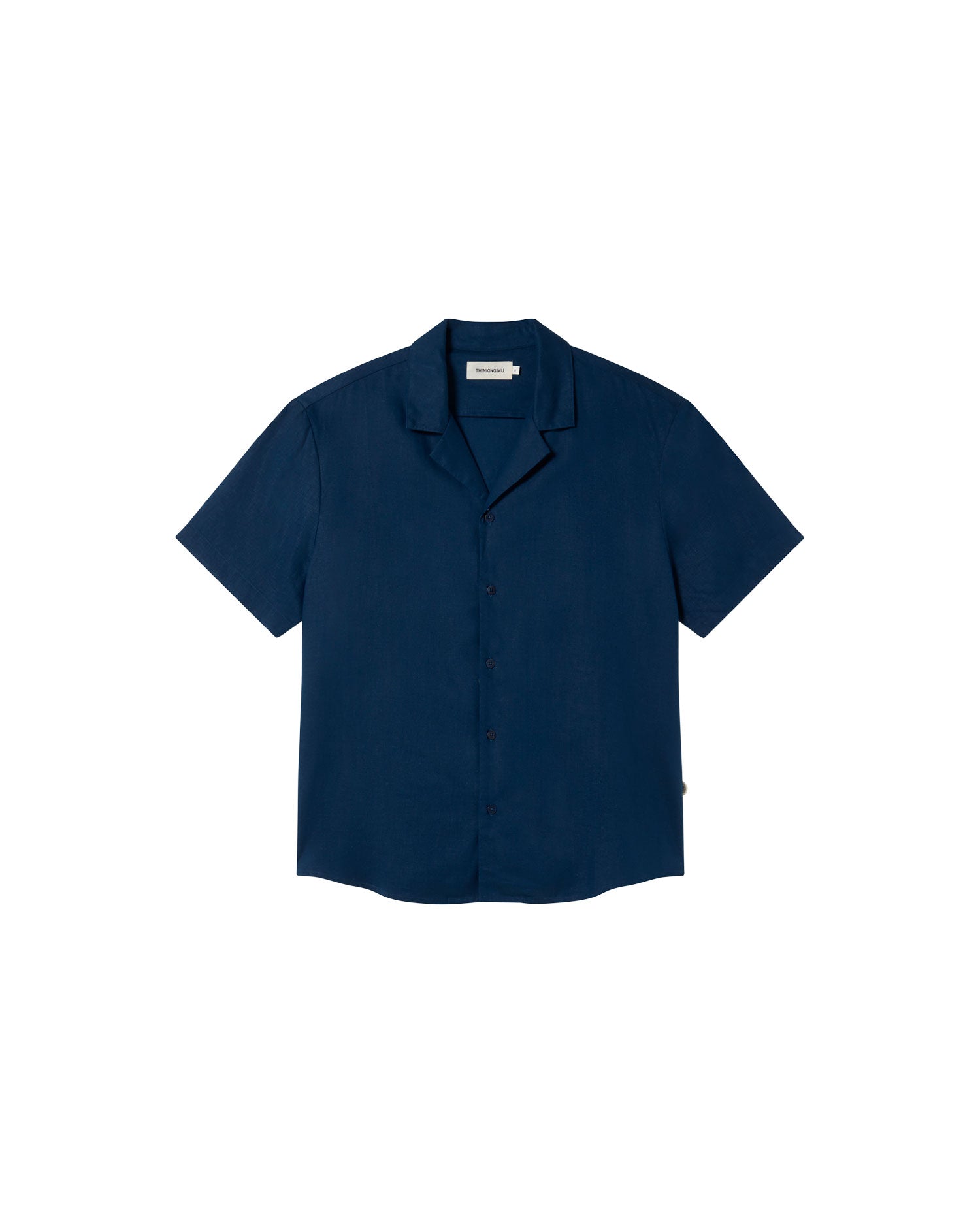Camisa azul hemp Jules sostenible - silueta 1