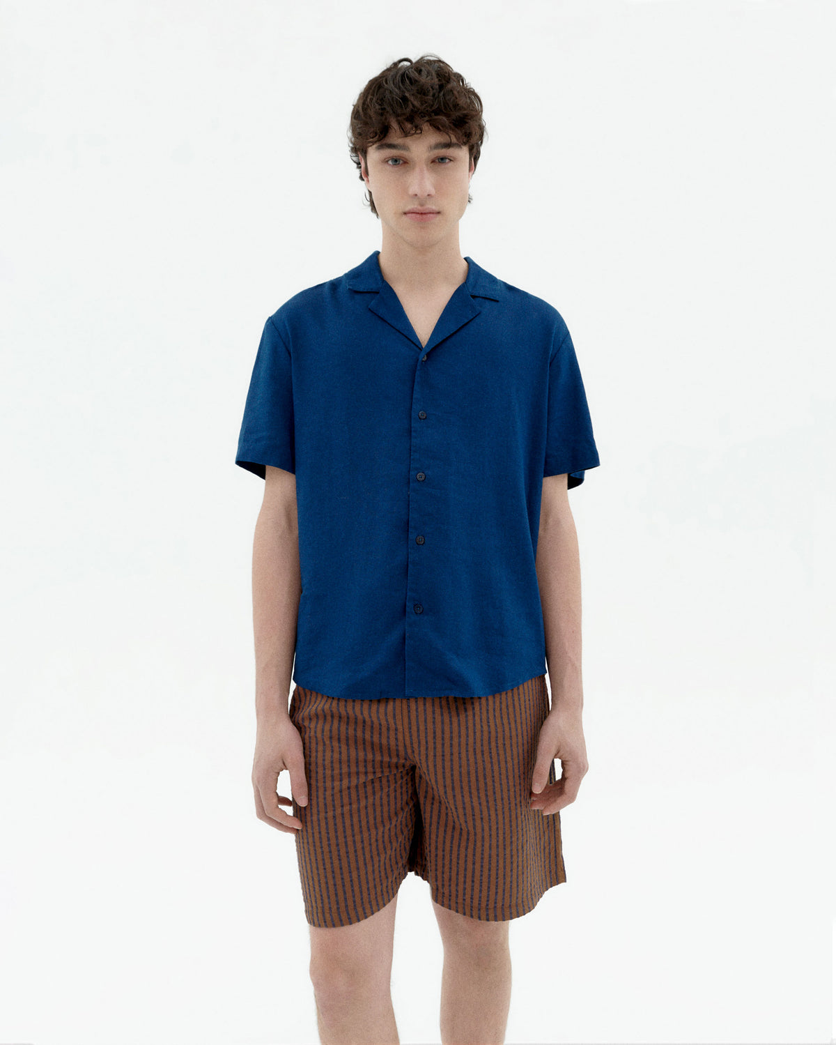 Camisa azul hemp Jules sostenible-1