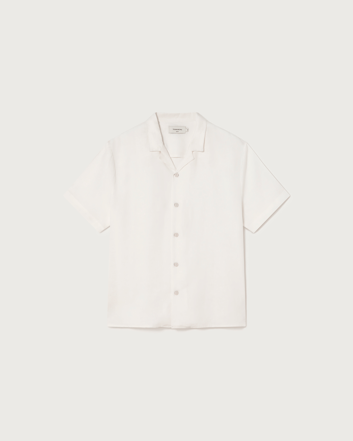 Camisa blanca hemp Jules sostenible  - silueta 1