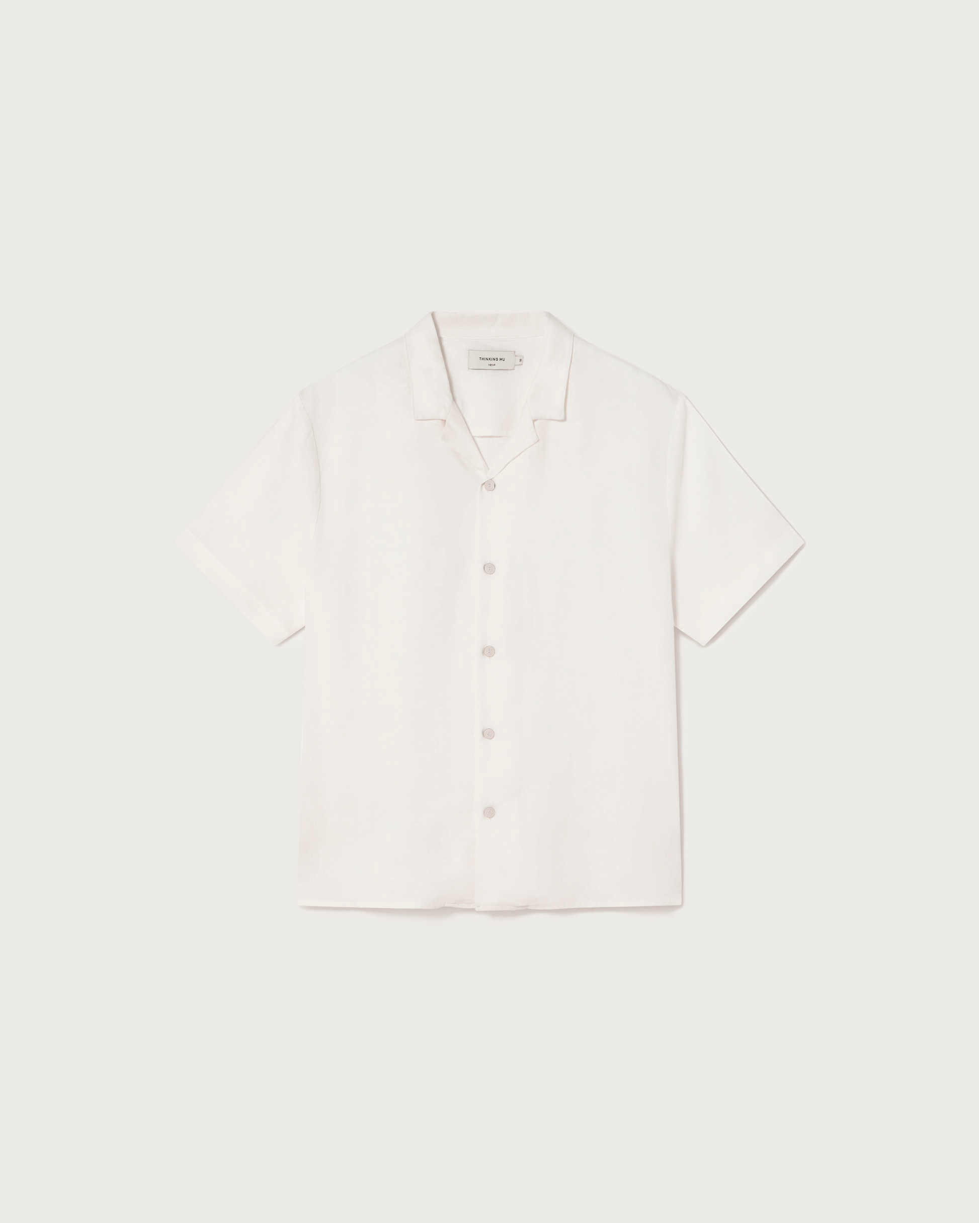 Camisa blanca hemp Jules sostenible  - silueta 1