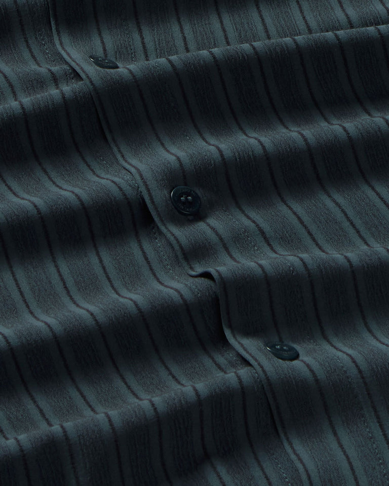 Camisa rayas verde Ecovero Haru sostenible silueta - 2