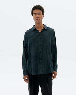 Camisa rayas verde Ecovero Haru sostenible - 1