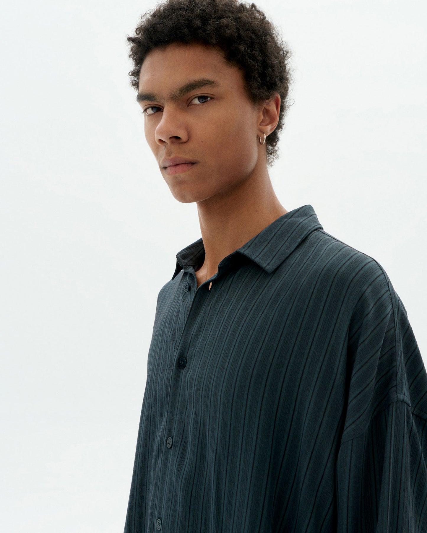 Camisa rayas verde Ecovero Haru sostenible - 3