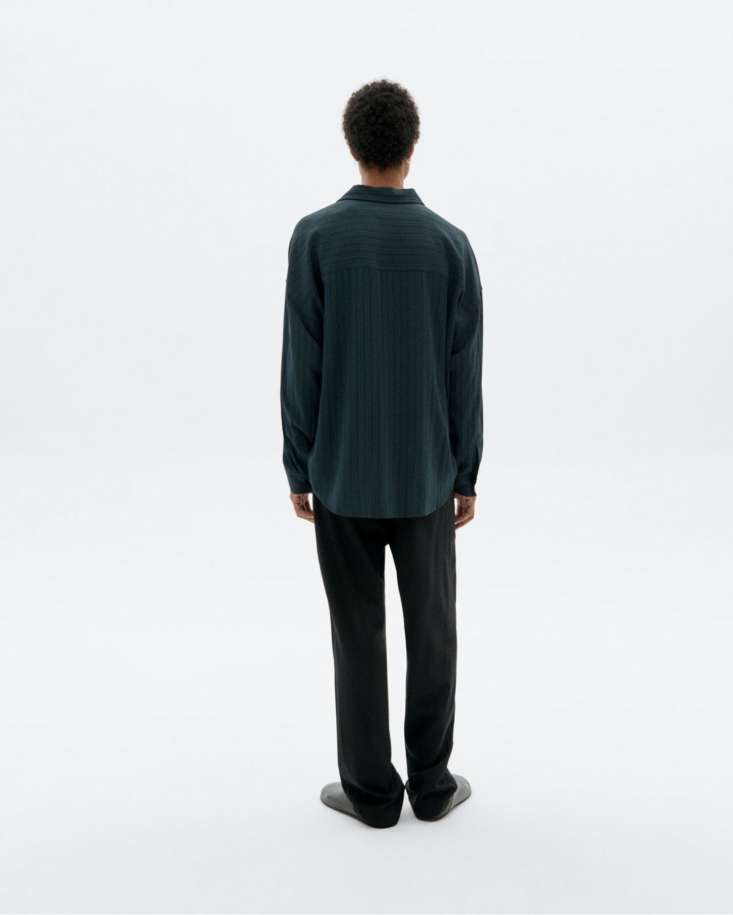 Camisa rayas verde Ecovero Haru sostenible - 5